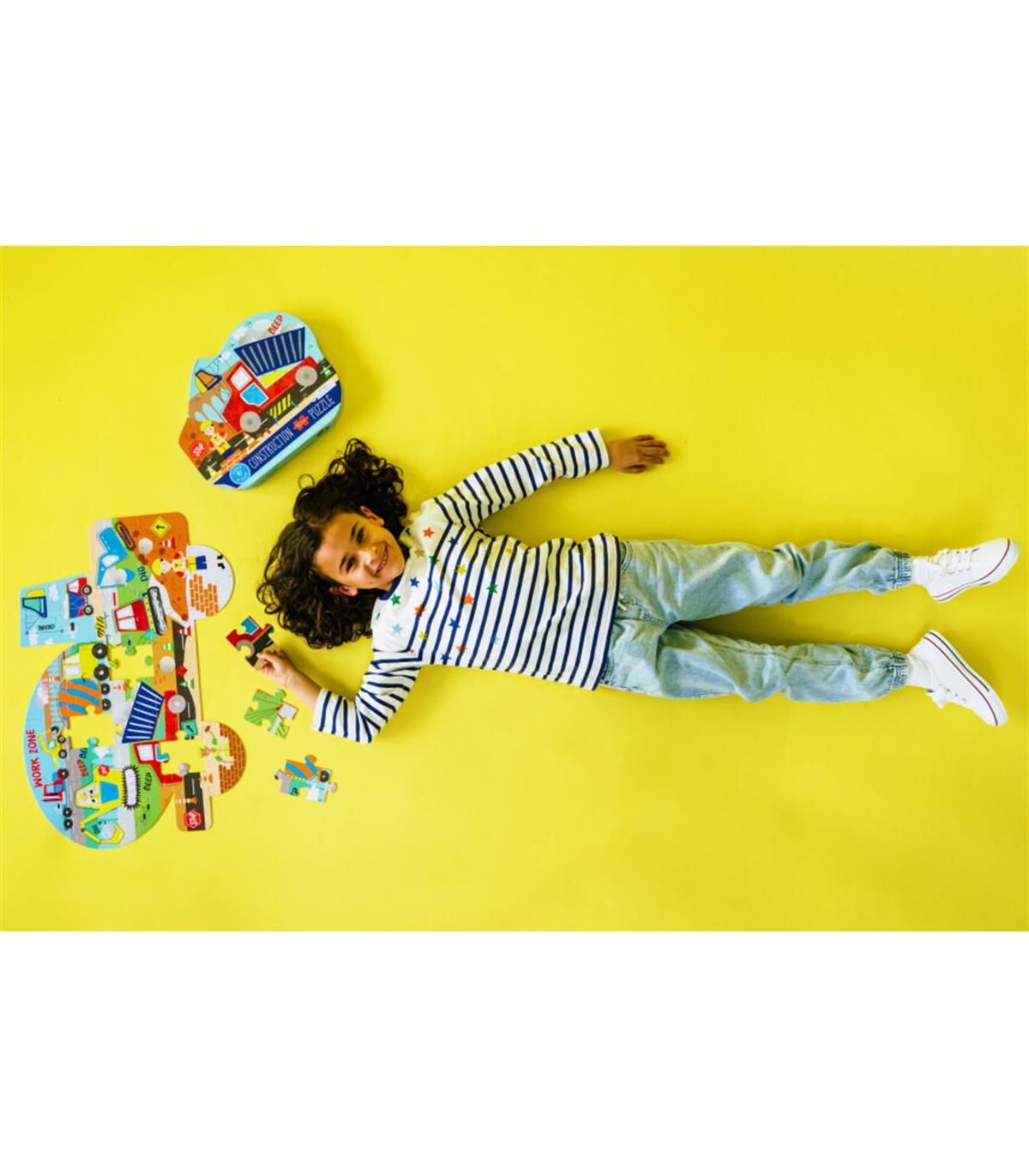 40 Parça “İnşaat Arabası” Şekilli Yapboz