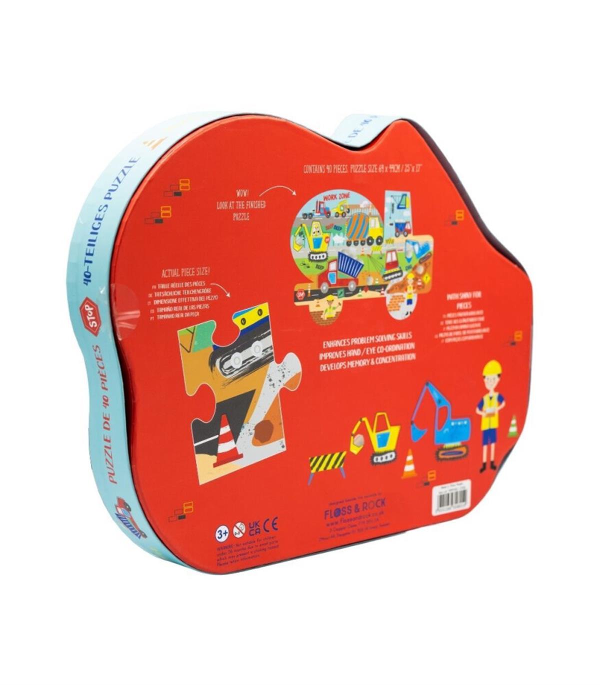 40 Parça “İnşaat Arabası” Şekilli Yapboz