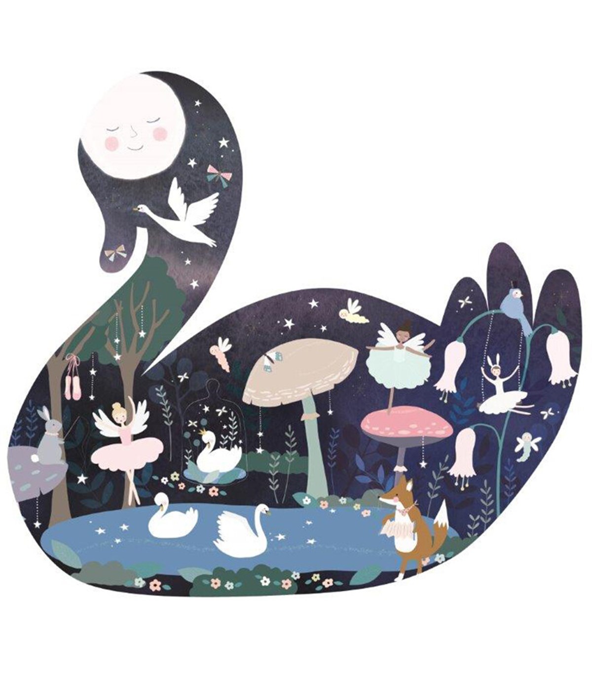 40 Parça “Kuğu” Şekilli Yap-Boz / Enchanted