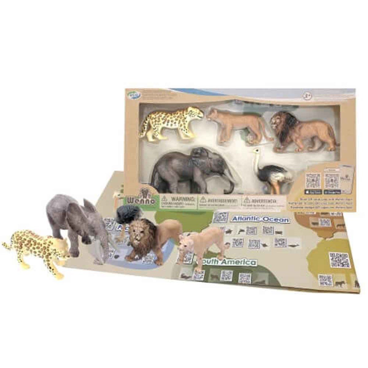 African Elephant Set & App / Safari Hayvanları Figür Seti