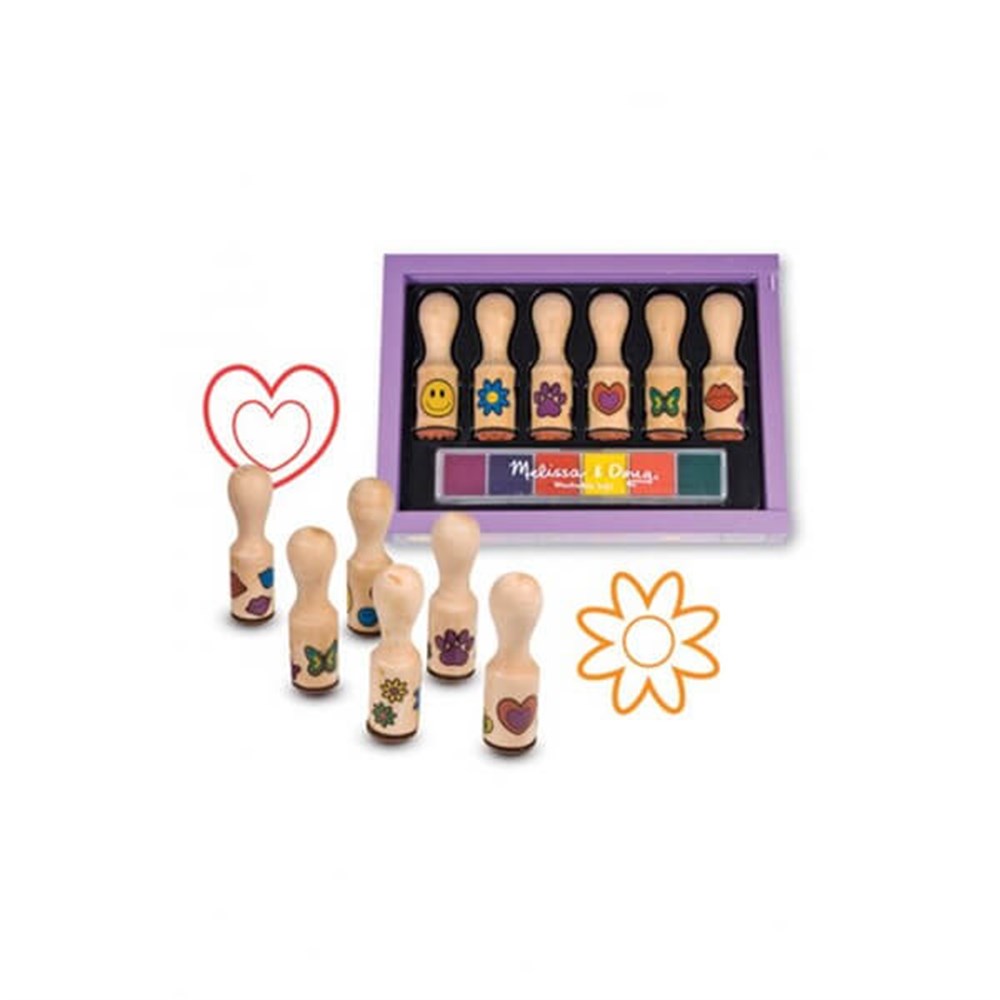 ahşap baskı seti mutluyuz