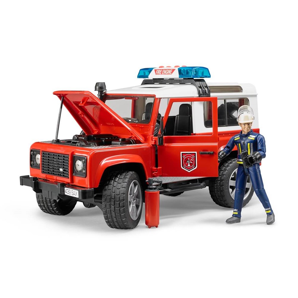 Bruder Land Rover İtfaiye Aracı Ve İtfaiye Memuru 