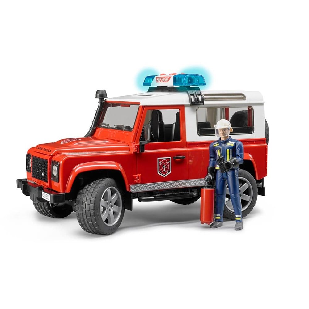Bruder Land Rover İtfaiye Aracı Ve İtfaiye Memuru 