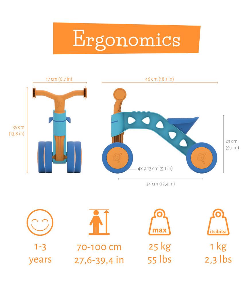 Chillafish Itsibitsi Bin Sür Denge Bisikleti / Mavi - Turuncu