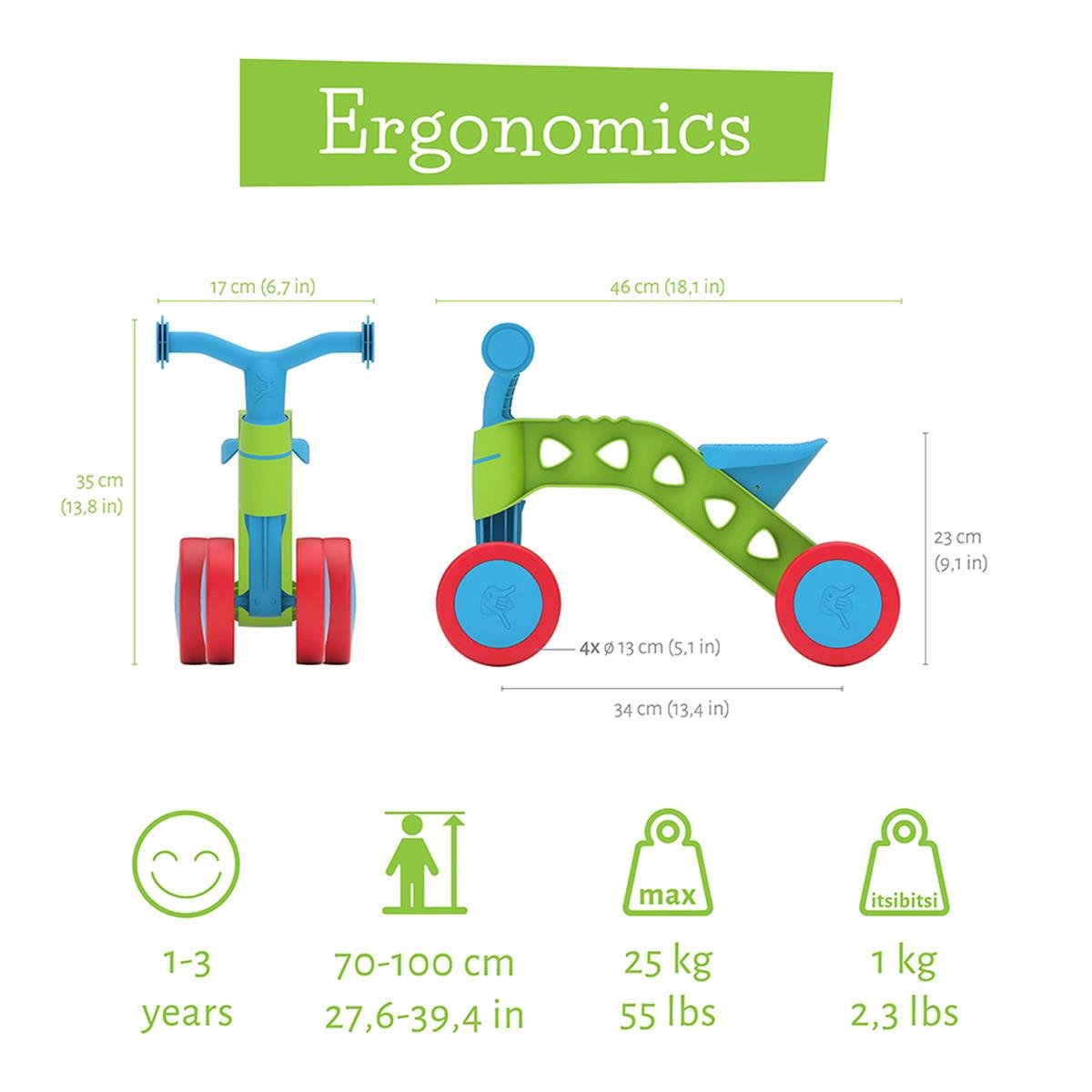 Chillafish Itsibitsi - Bin Sür - Denge - Yeşil/Mavi