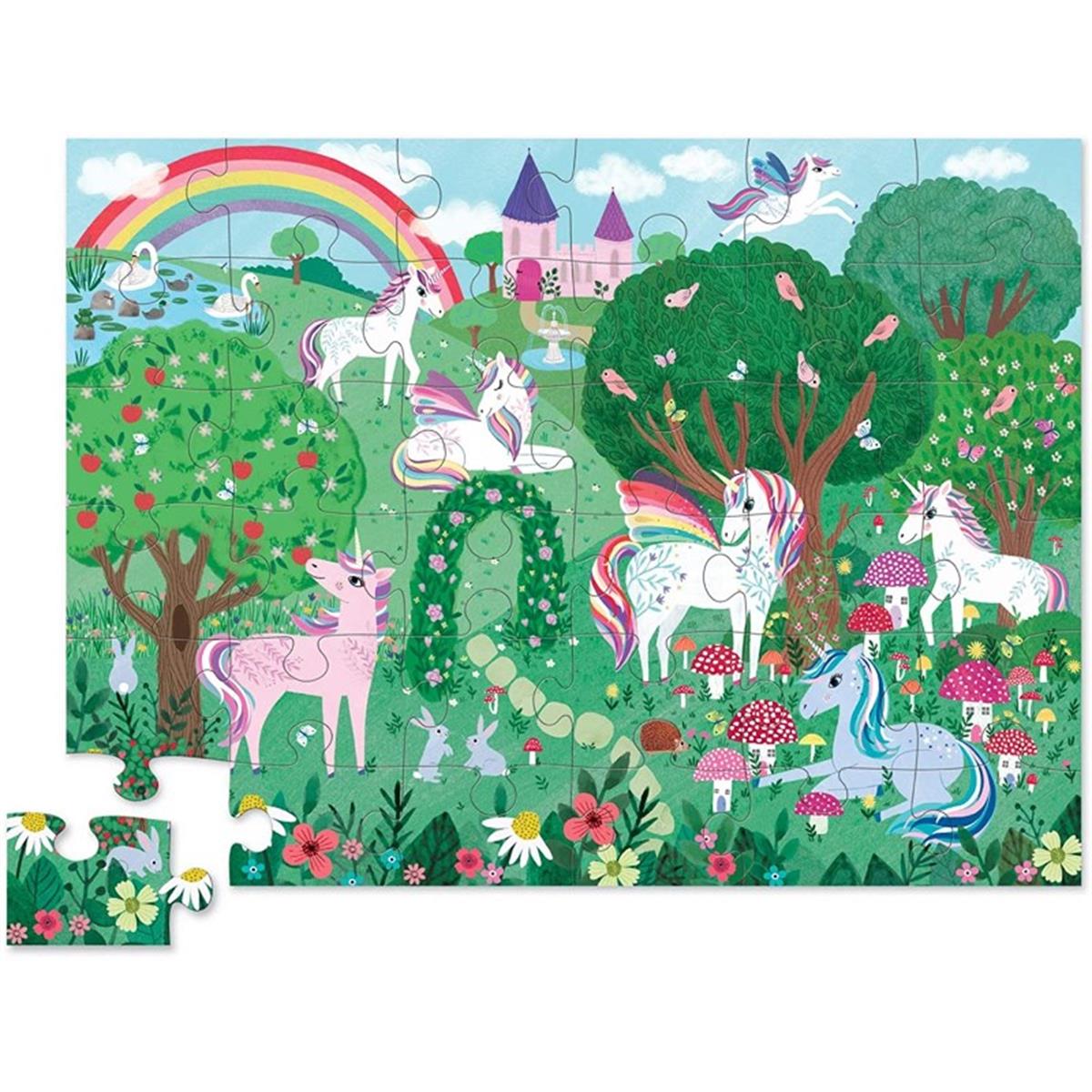 Crocodile Creek Metal Kutu Puzzle - 50 Parça - Unicorn Dreams