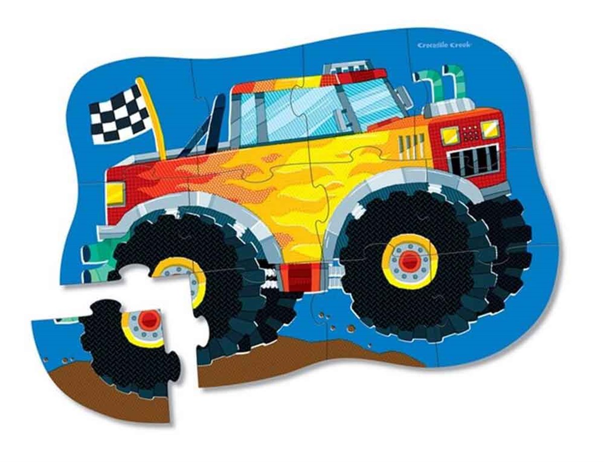 Crocodile Creek Mini Puzzle Monster Truck  12 Parça