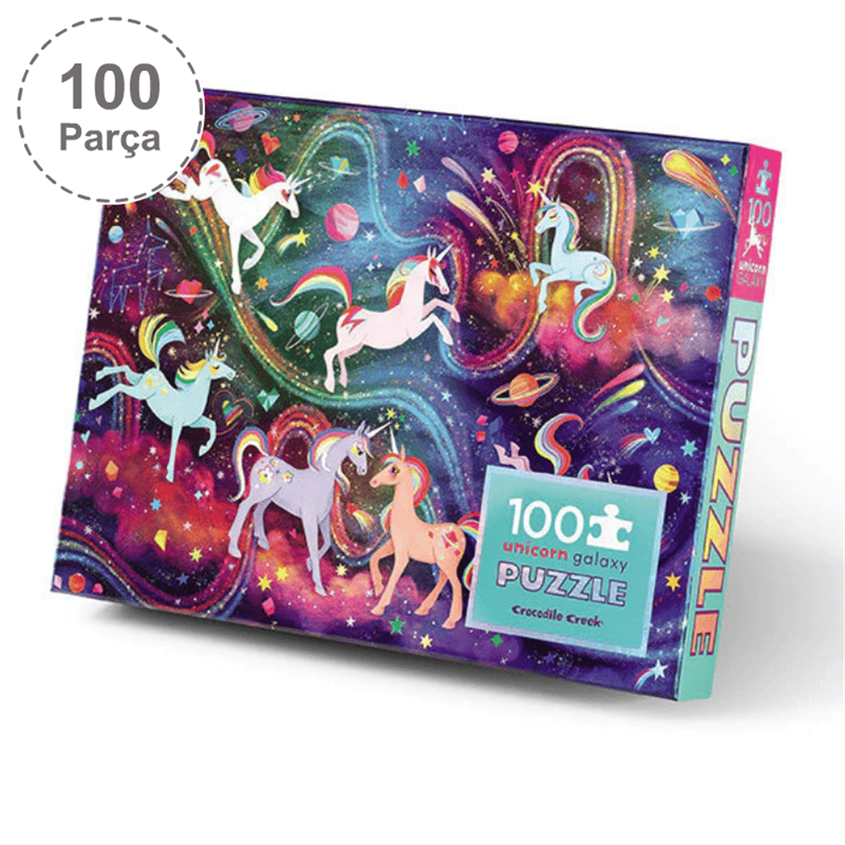 Crocodile Creek Puzzle - 100 Parça - Unicorn Galaksi
