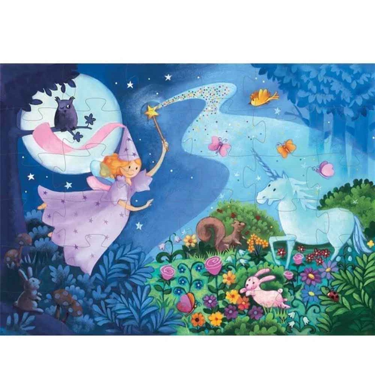 Djeco Dekoratif Puzzle 36 Parça/The Fairy And The Unicorn