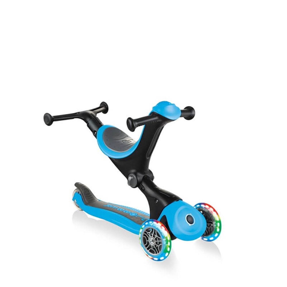 Globber Scooter/Go Up Deluxe Işıklı Teker/Mavi  