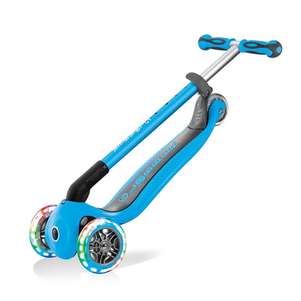 Globber Scooter/Go Up Deluxe Işıklı Teker/Mavi  