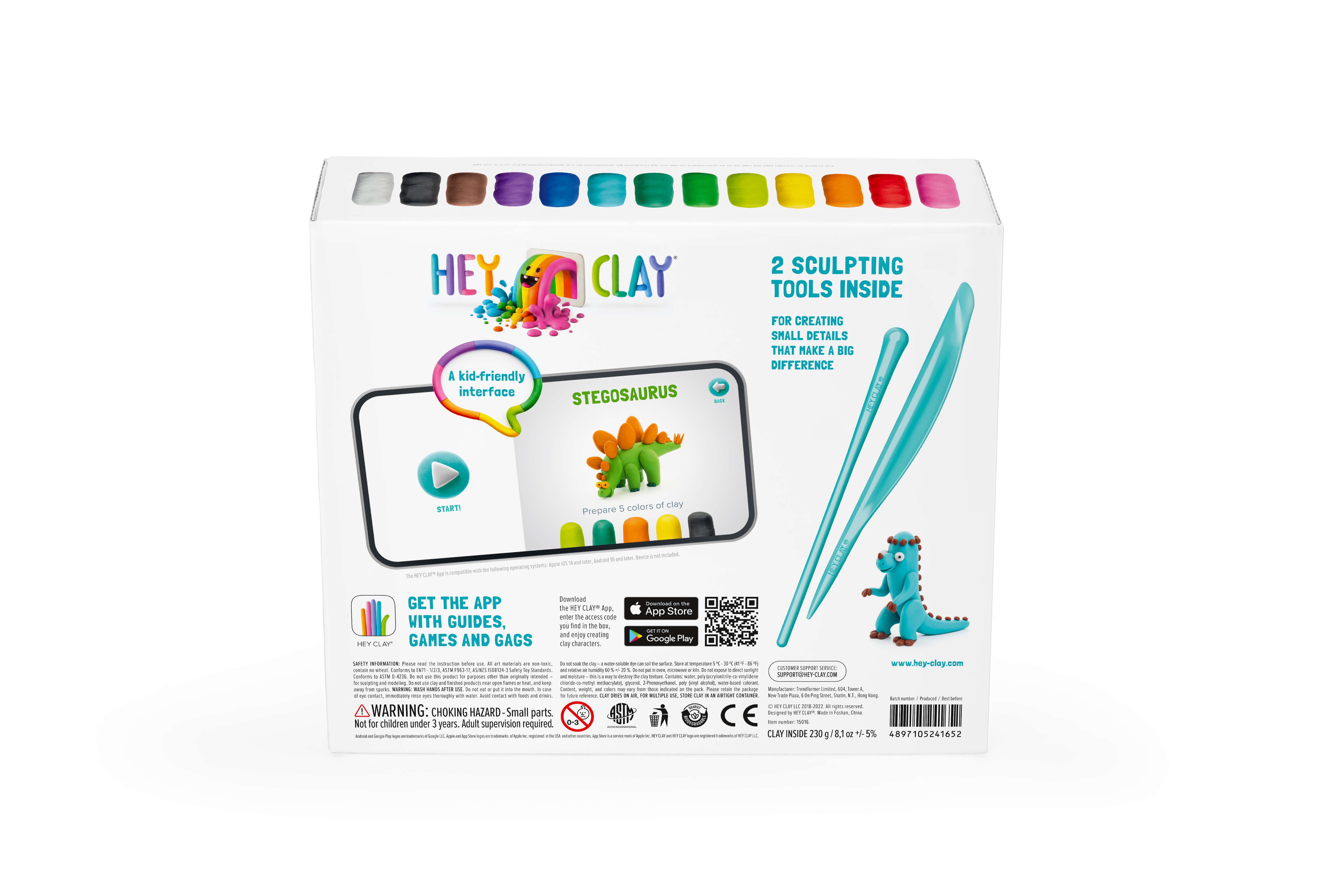 Hey Clay Hava ile Kuruyan Kil (15'li Kutu) - Dinozorlar