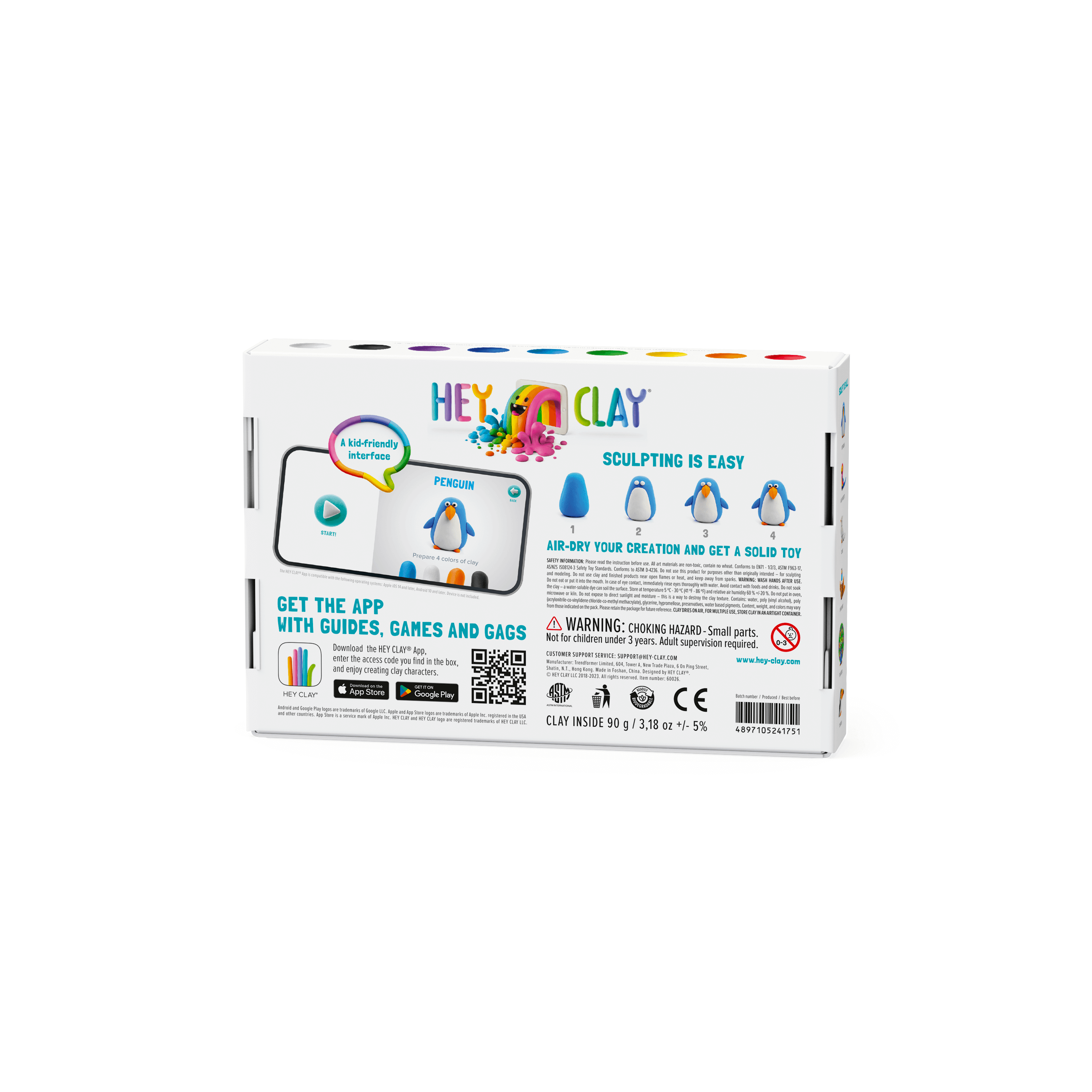 Hey Clay Hava ile Kuruyan Kil (6'lı Kutu) - Kuşlar (Tukan, Penguen, Tavuskuşu)