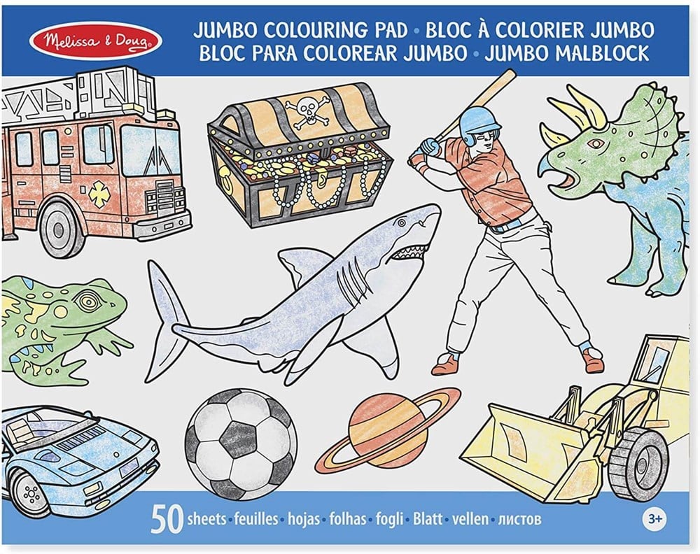 jumbo coloring pad blue -mavi boyama kitabı