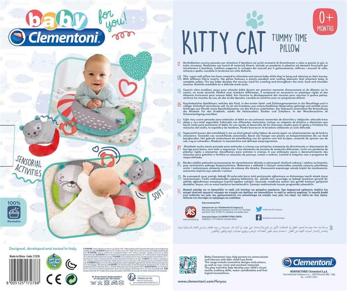 Kitty Cat Tummy Yastık