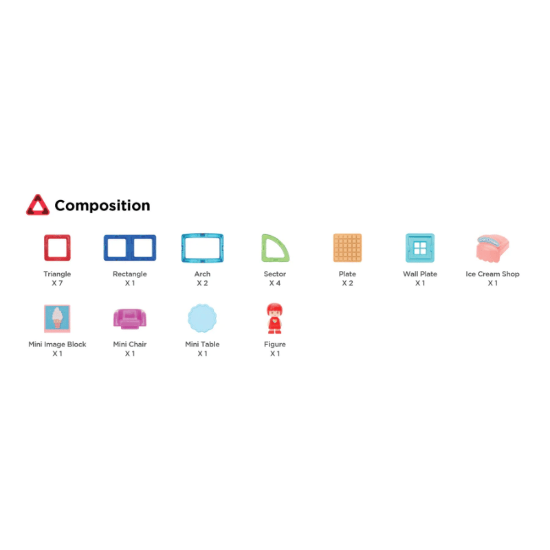 Magformers Mıknatıslı Town Set - Ice Cream Shop - 22 Parça