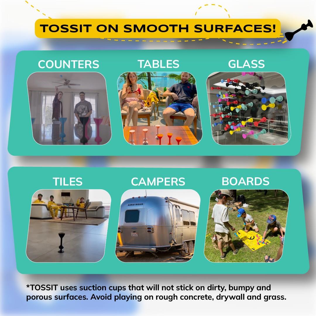 Tossit Silikon Dart -Aile Seti - Kırmızı/Camgöbeği/Mavi/Sarı