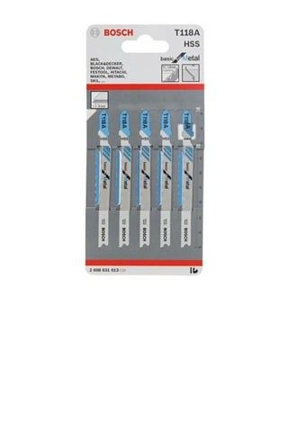 Bosch - Ekonomik Seri Metal İçin T 118 A Dekupaj Testeresi Bıçağı - 25'Li Paket