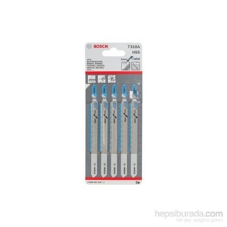 Bosch - Ekonomik Seri Metal İçin T 318 A Dekupaj Testeresi Bıçağı - 5'Li Paket