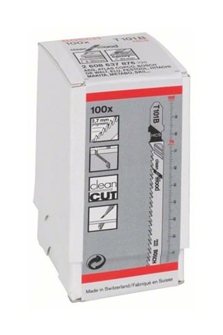 Bosch - Temiz Kesim Serisi Ahşap İçin T 101 B Dekupaj Testeresi Bıçağı - 100'Lü Paket