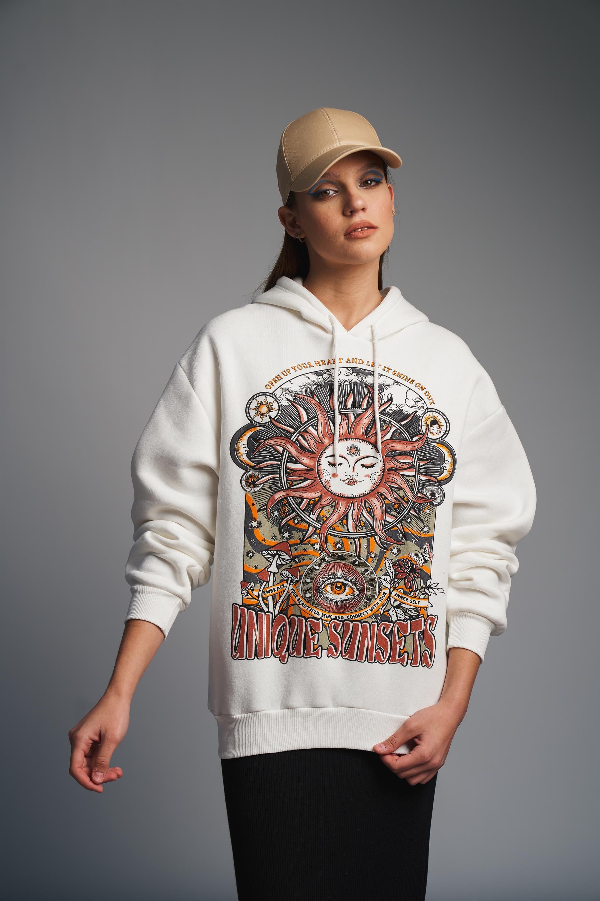 Astroloji Baskılı Sweatshirt
