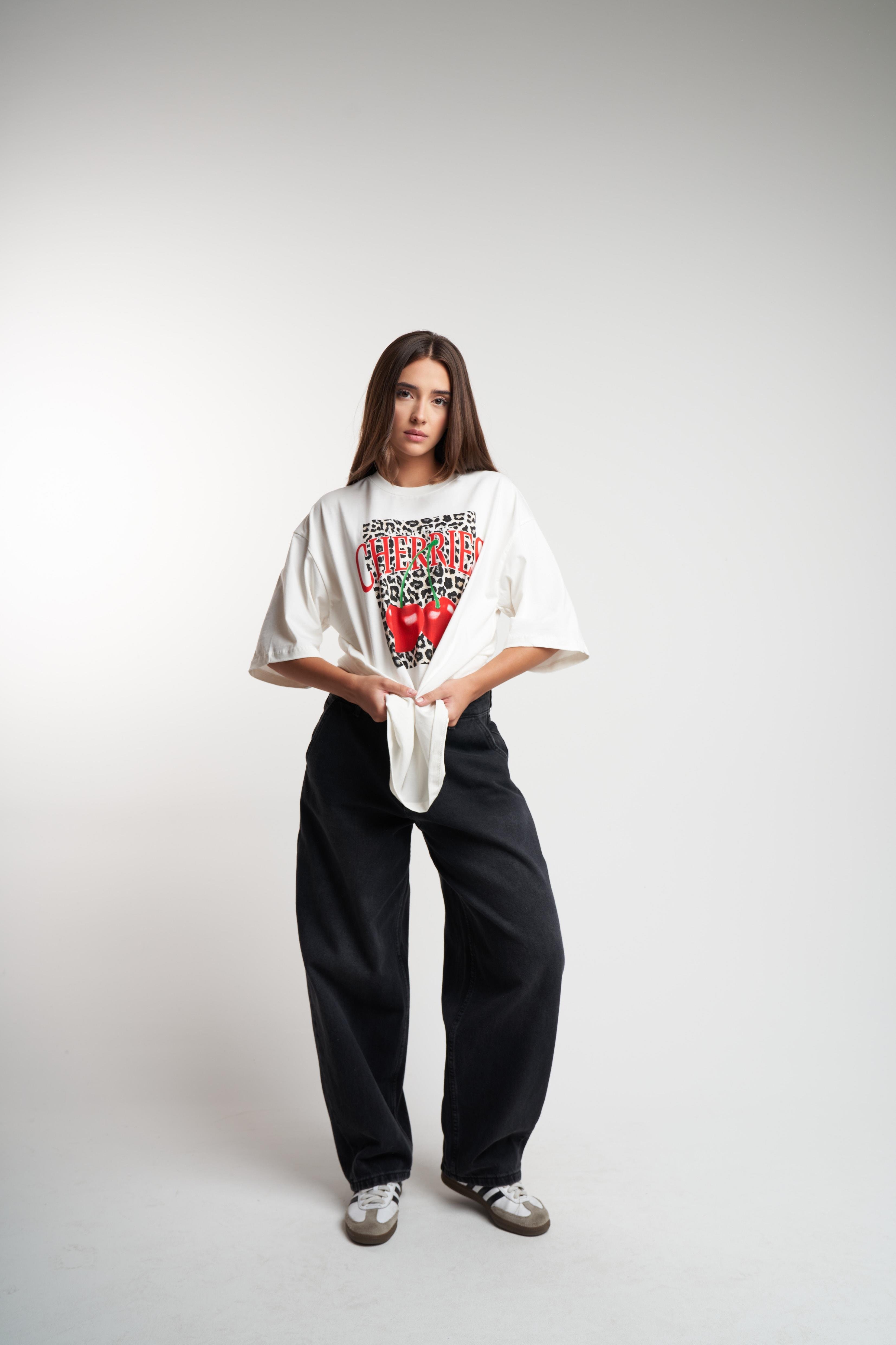 Baggy Fit Retro Jean Pantolon Siyah