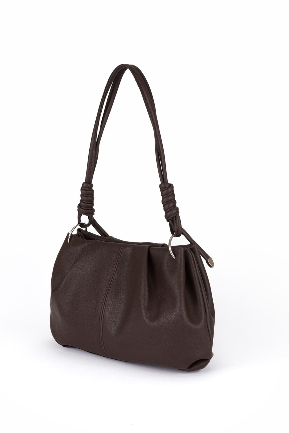 Bağlama Detaylı Omuz Çantası Kahve