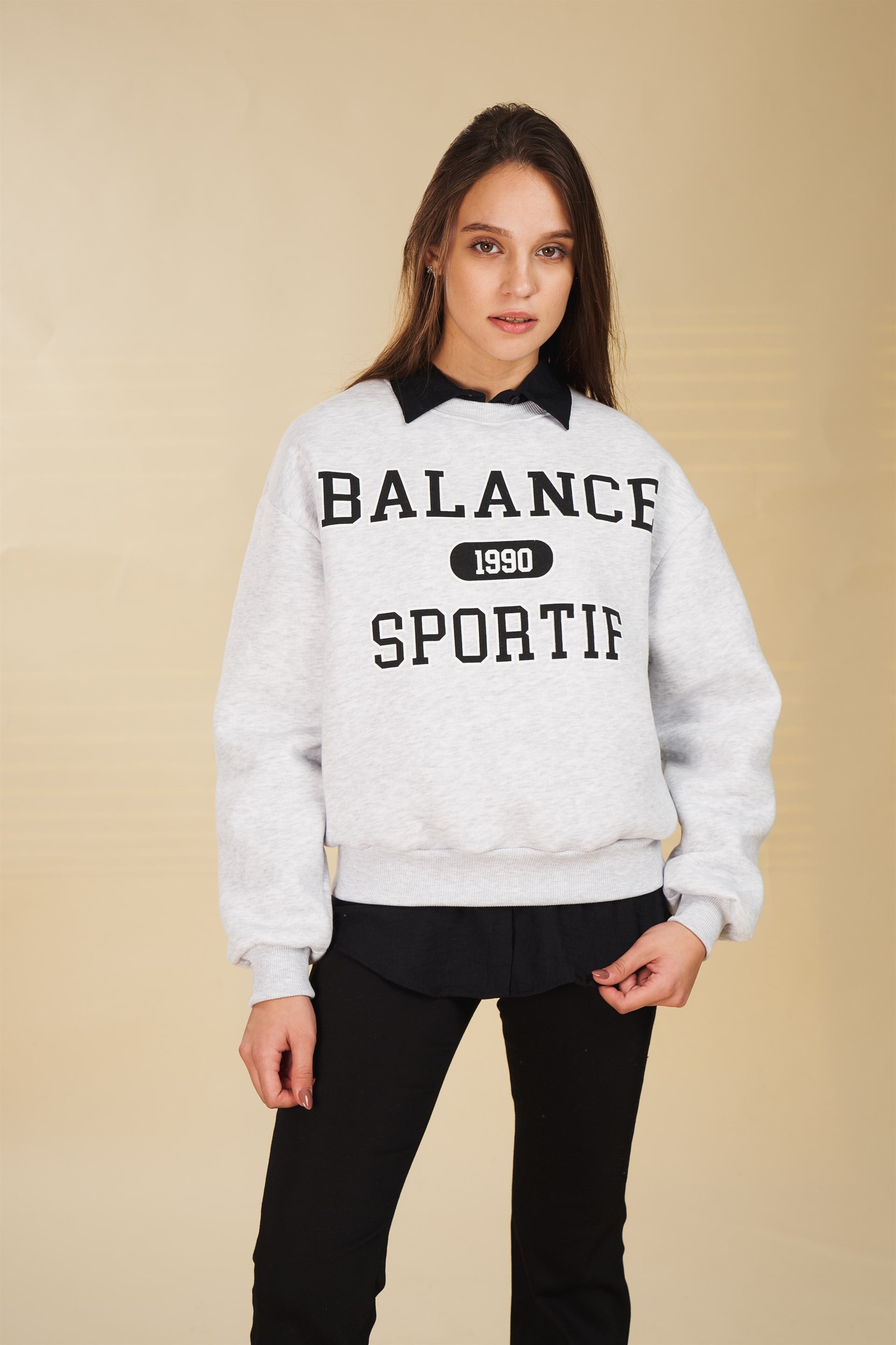 Balance Baskılı Sweatshirt