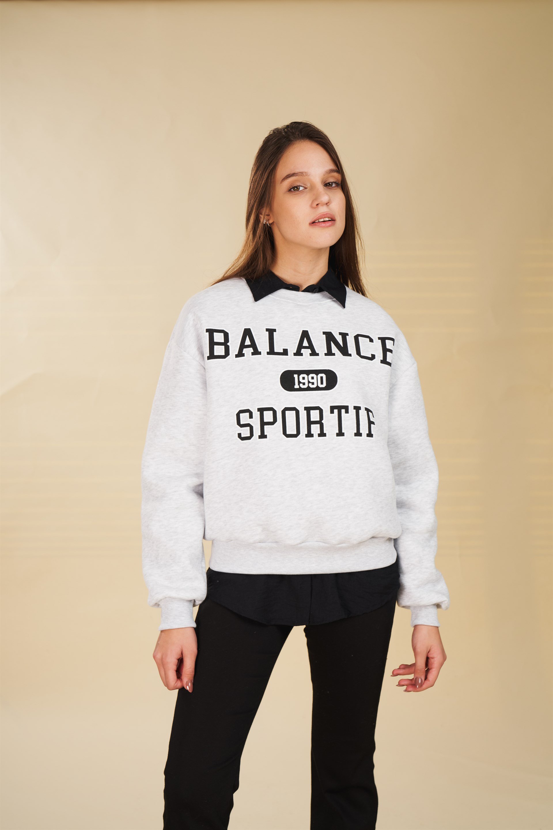 Balance Baskılı Sweatshirt