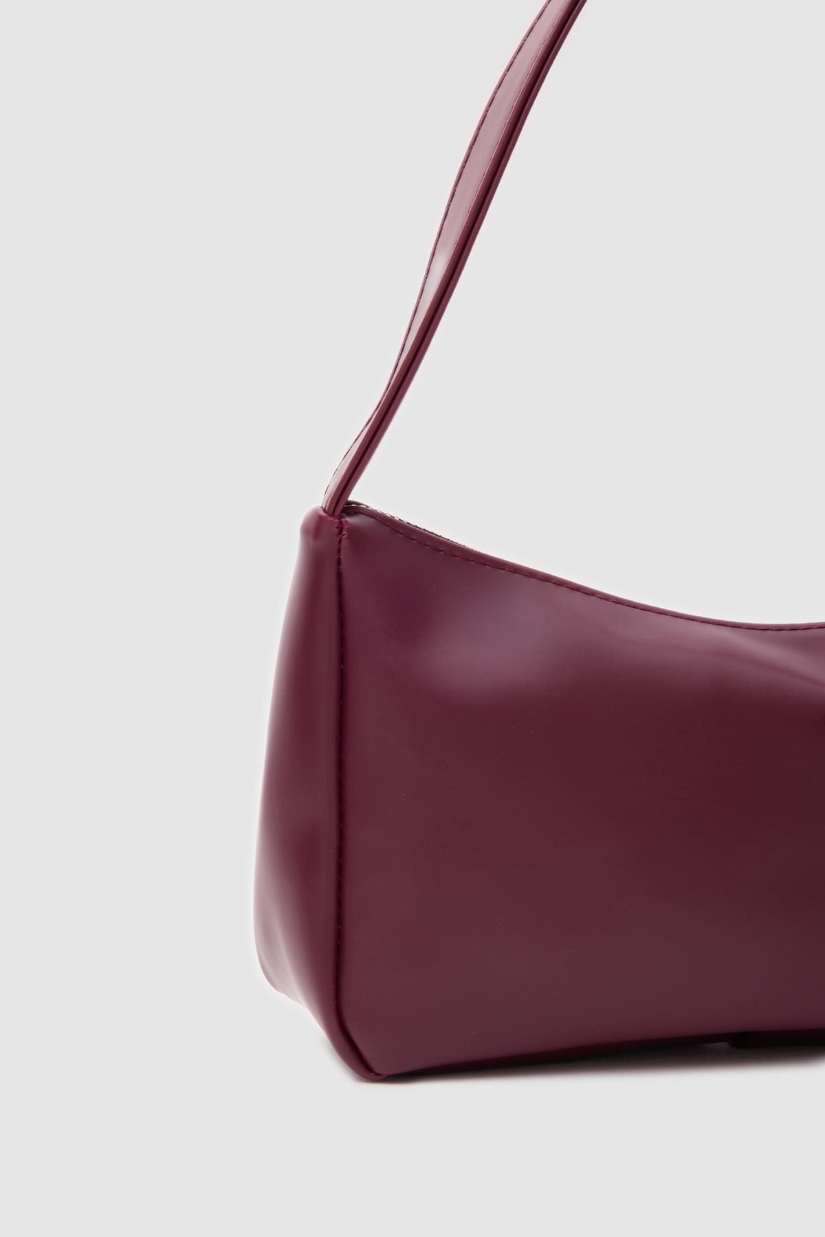 Basic Baget Çanta Bordo