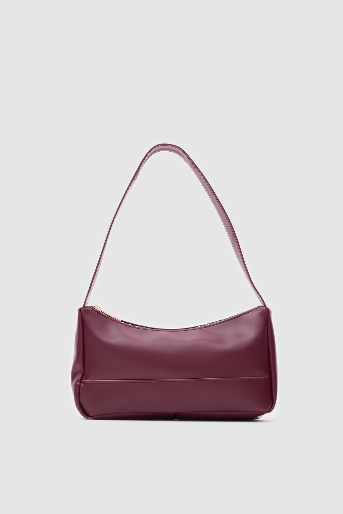 Basic Baget Çanta Bordo