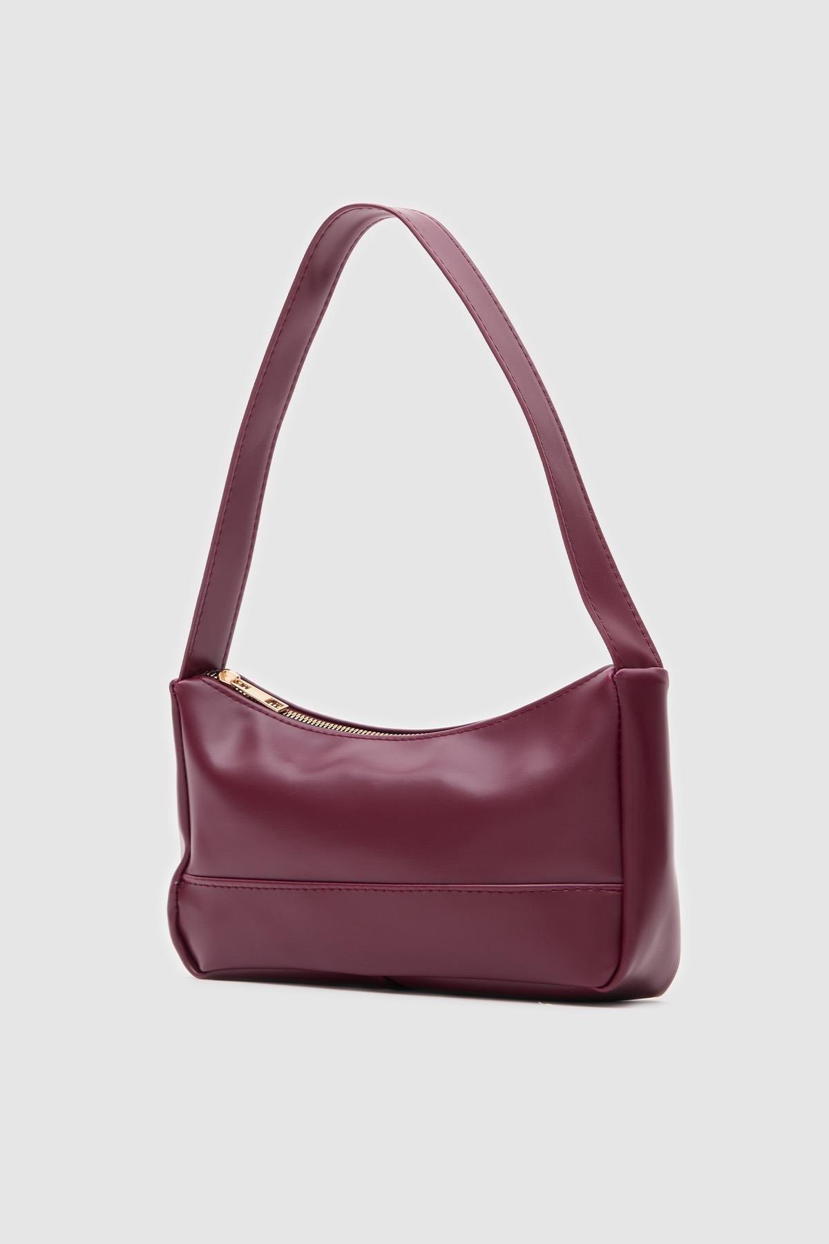Basic Baget Çanta Bordo