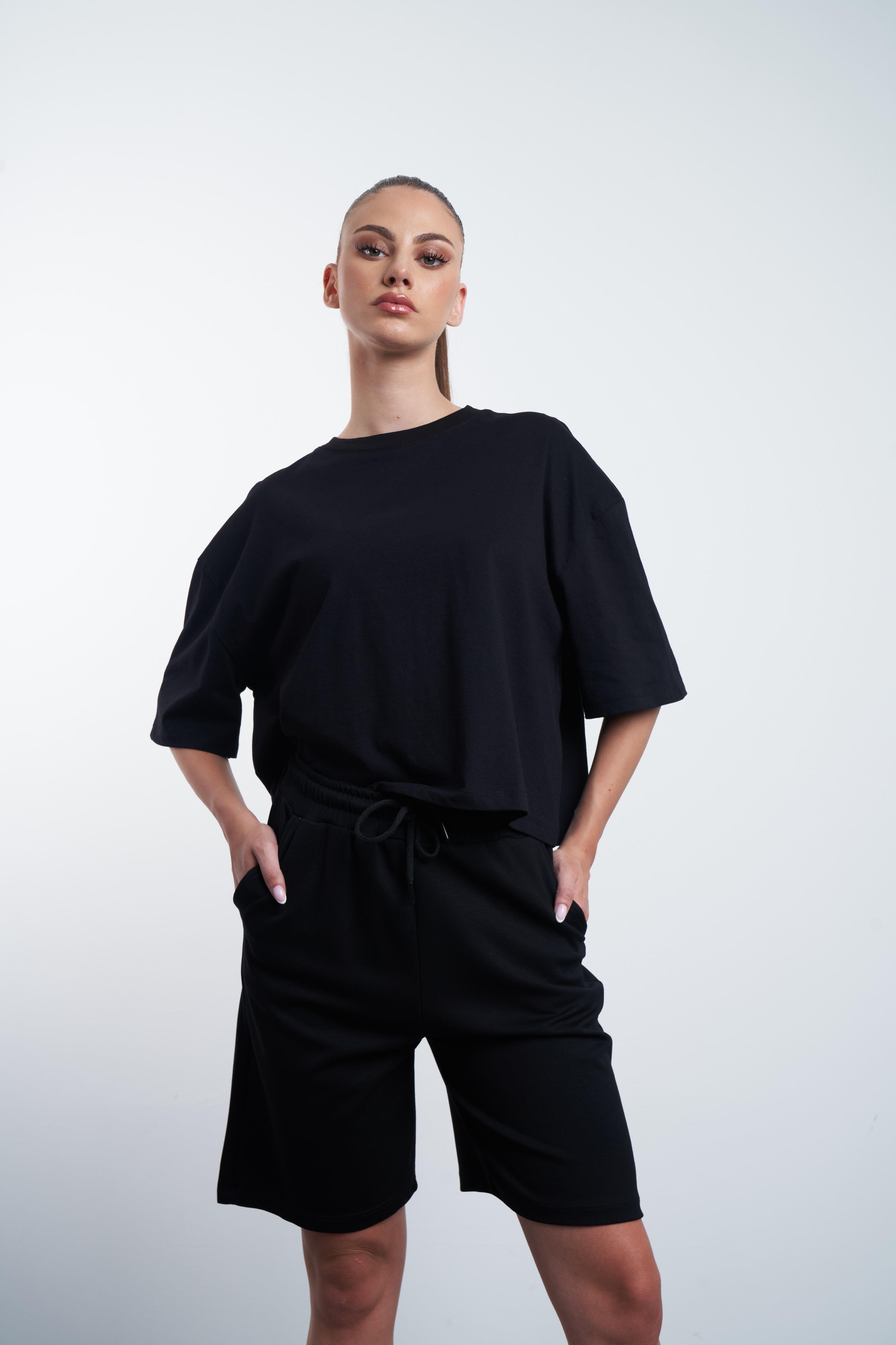 Basic Bermuda Şort Siyah