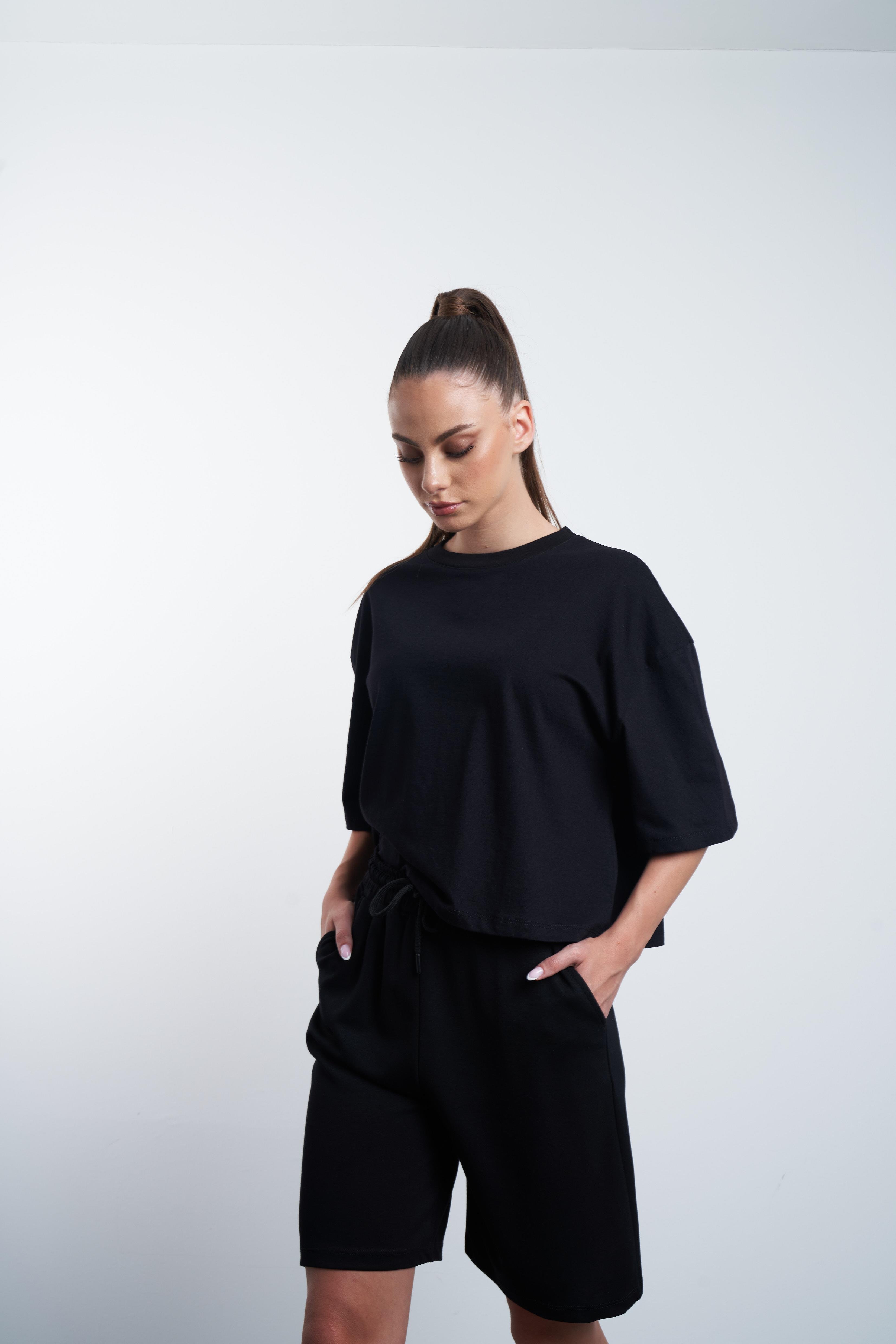 Basic Bermuda Şort Siyah