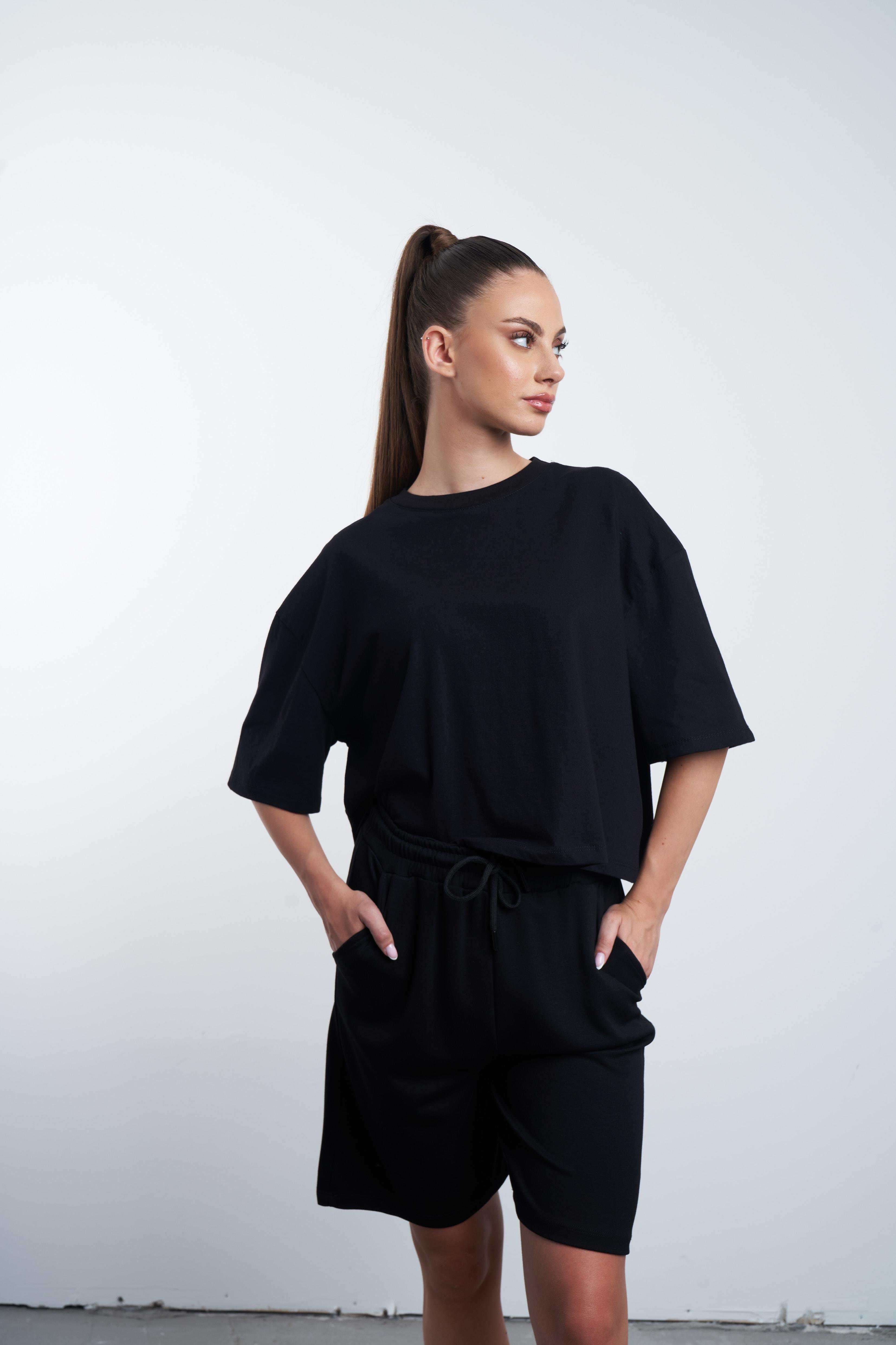 Basic Bermuda Şort Siyah