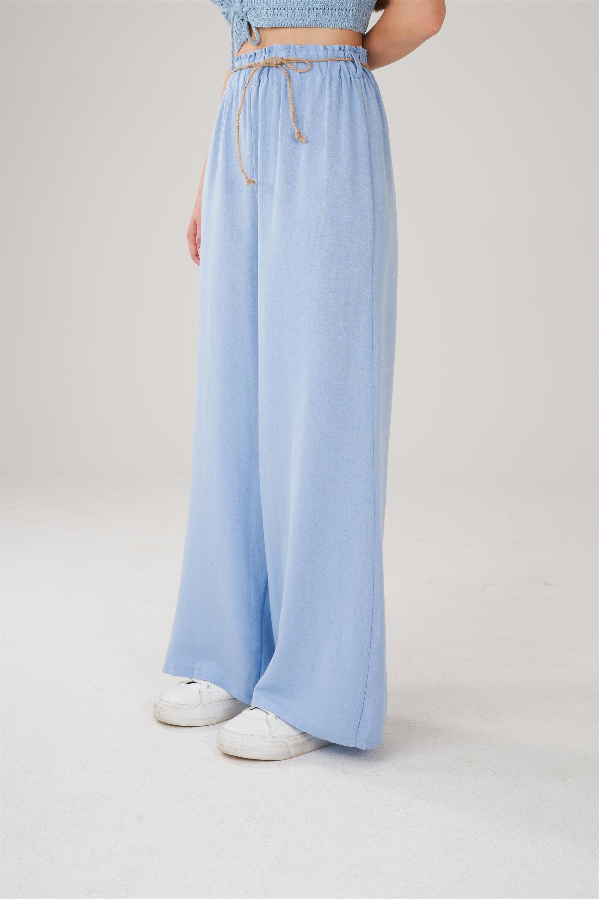 Basic Bol Paça Keten Pantolon
