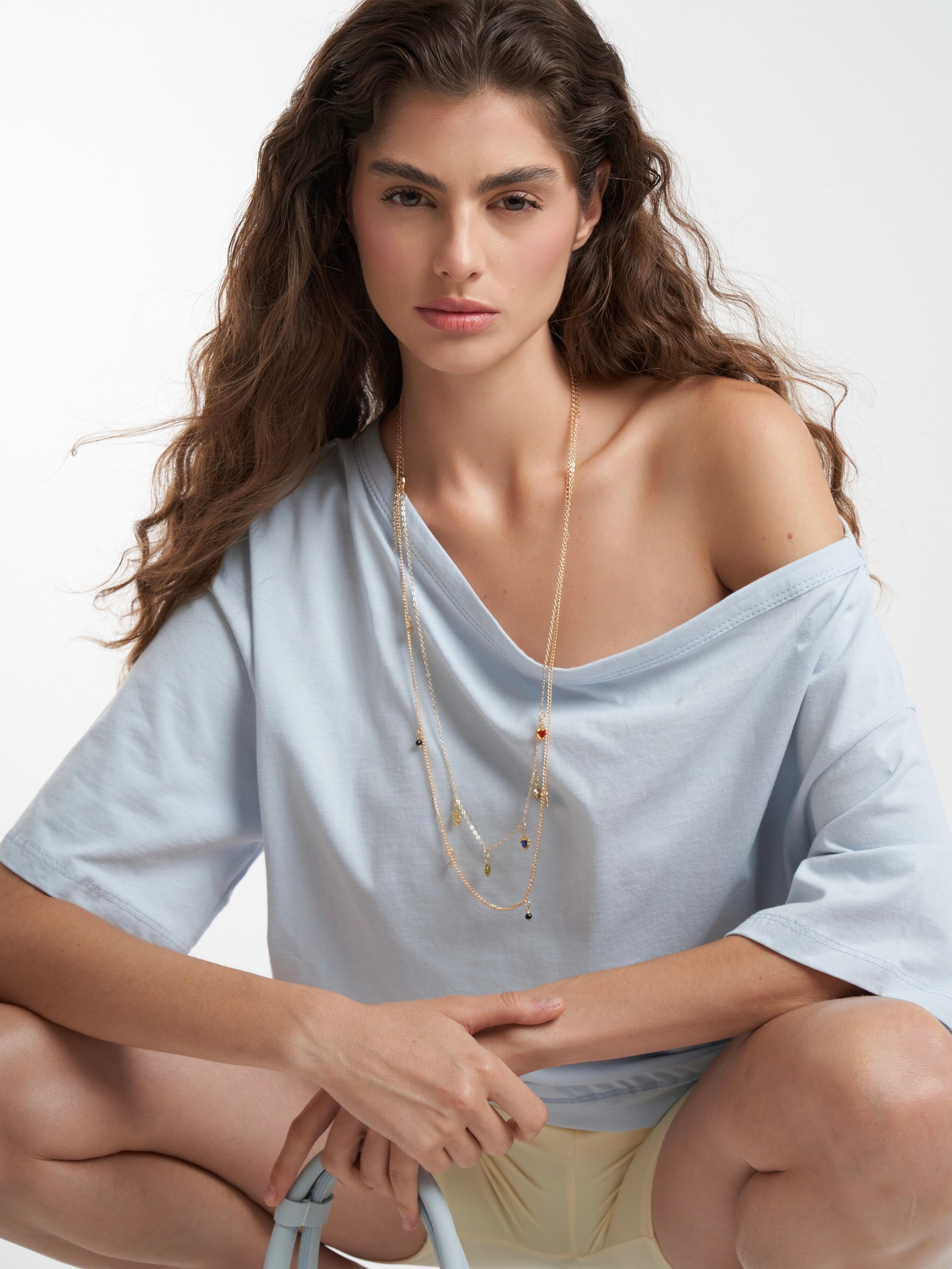 Basic Kısa Kol T-shirt Bebe Mavi