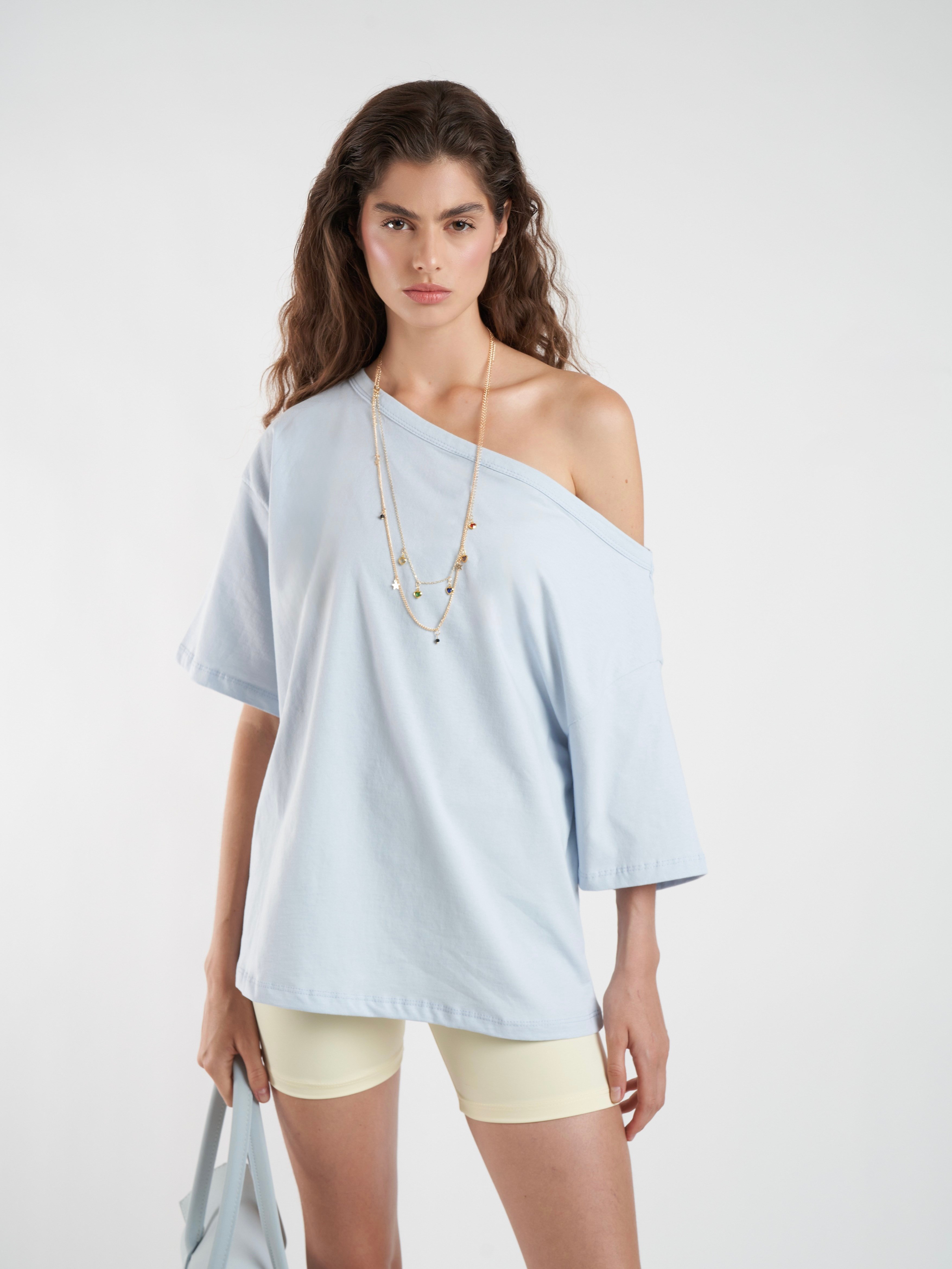 Basic Kısa Kol T-shirt Bebe Mavi