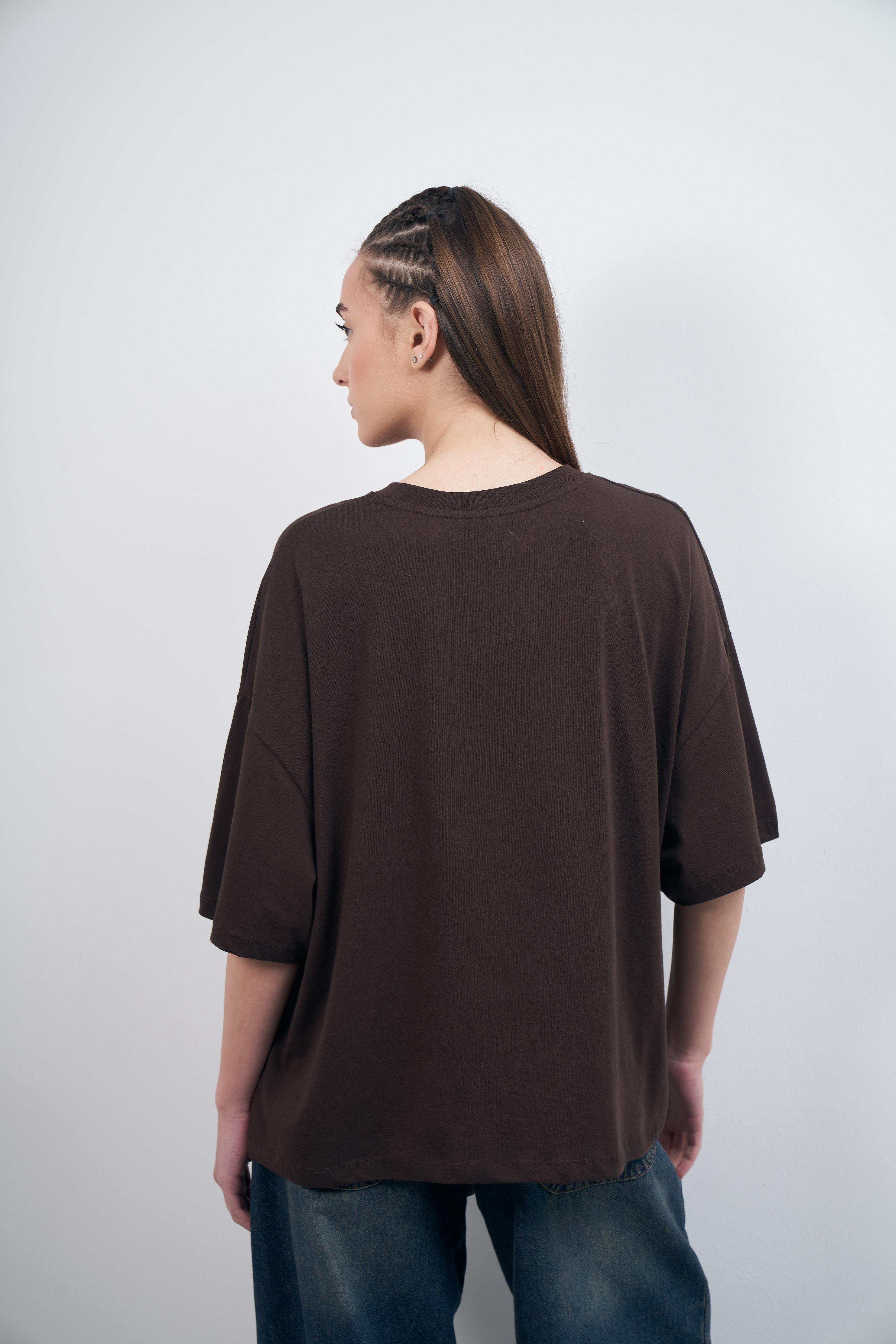 Basic Kısa Kol T-shirt Kahve