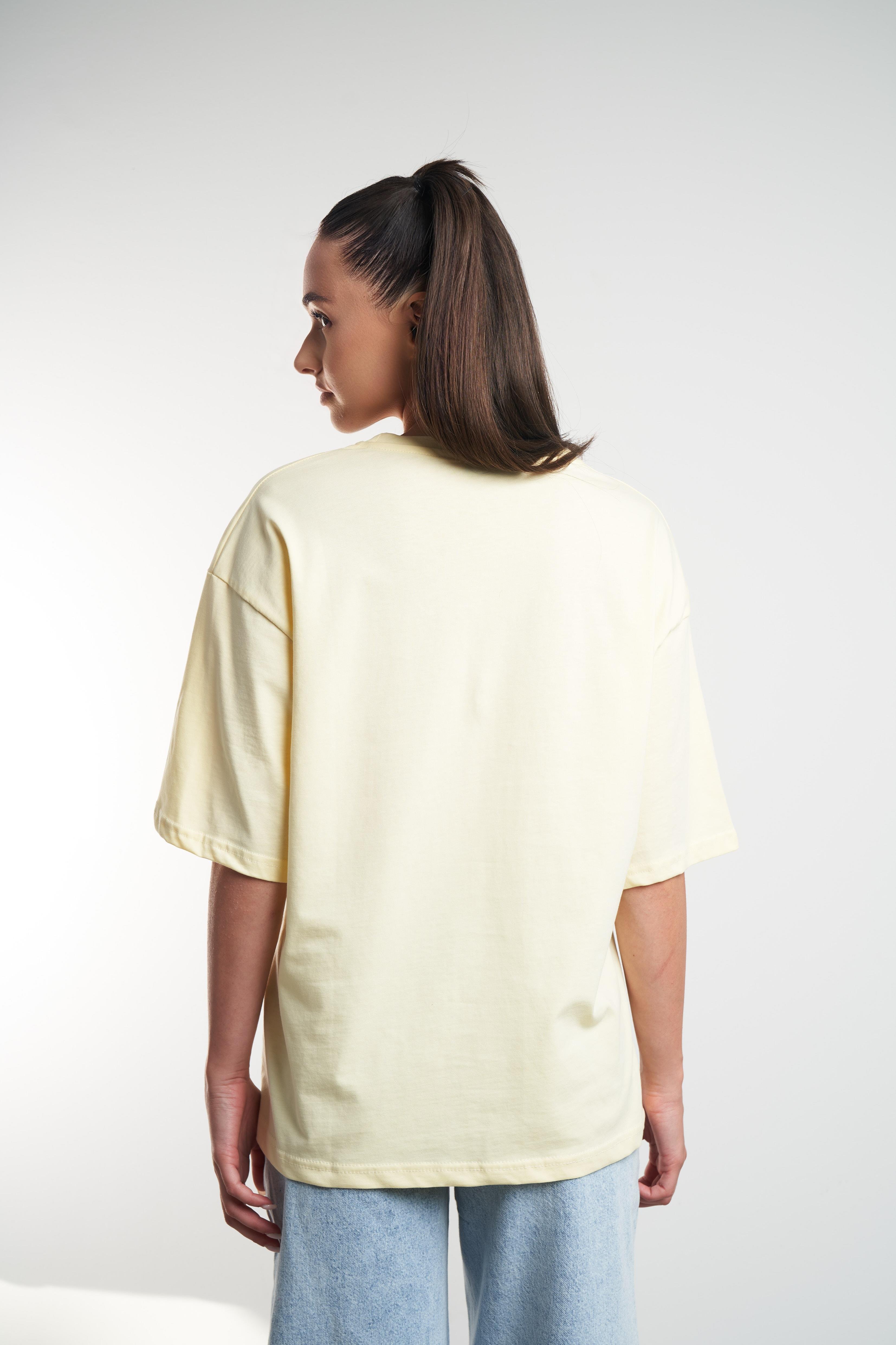 Basic Kısa Kol T-shirt Sarı