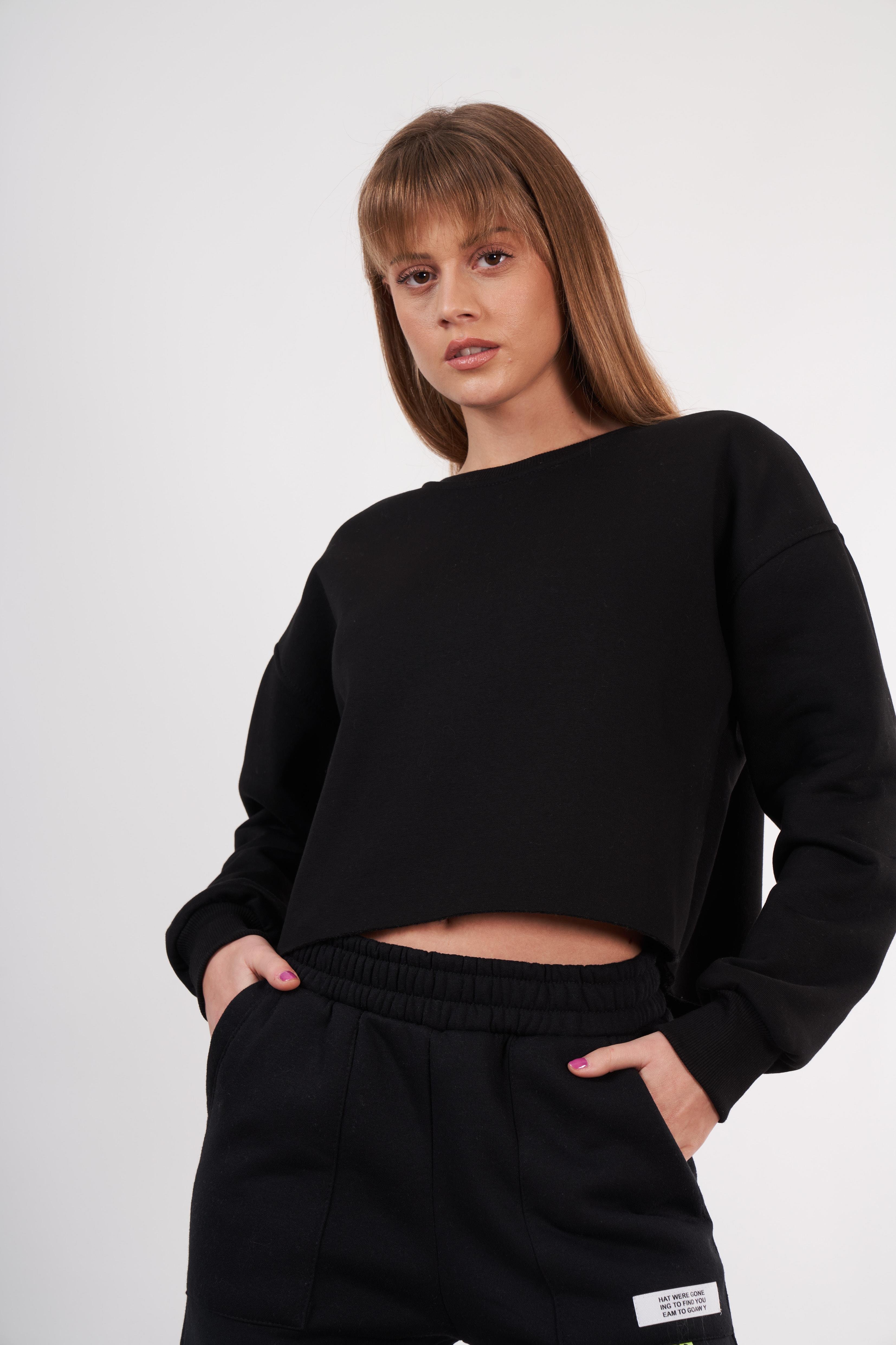 Basic Kısa Sweatshirt