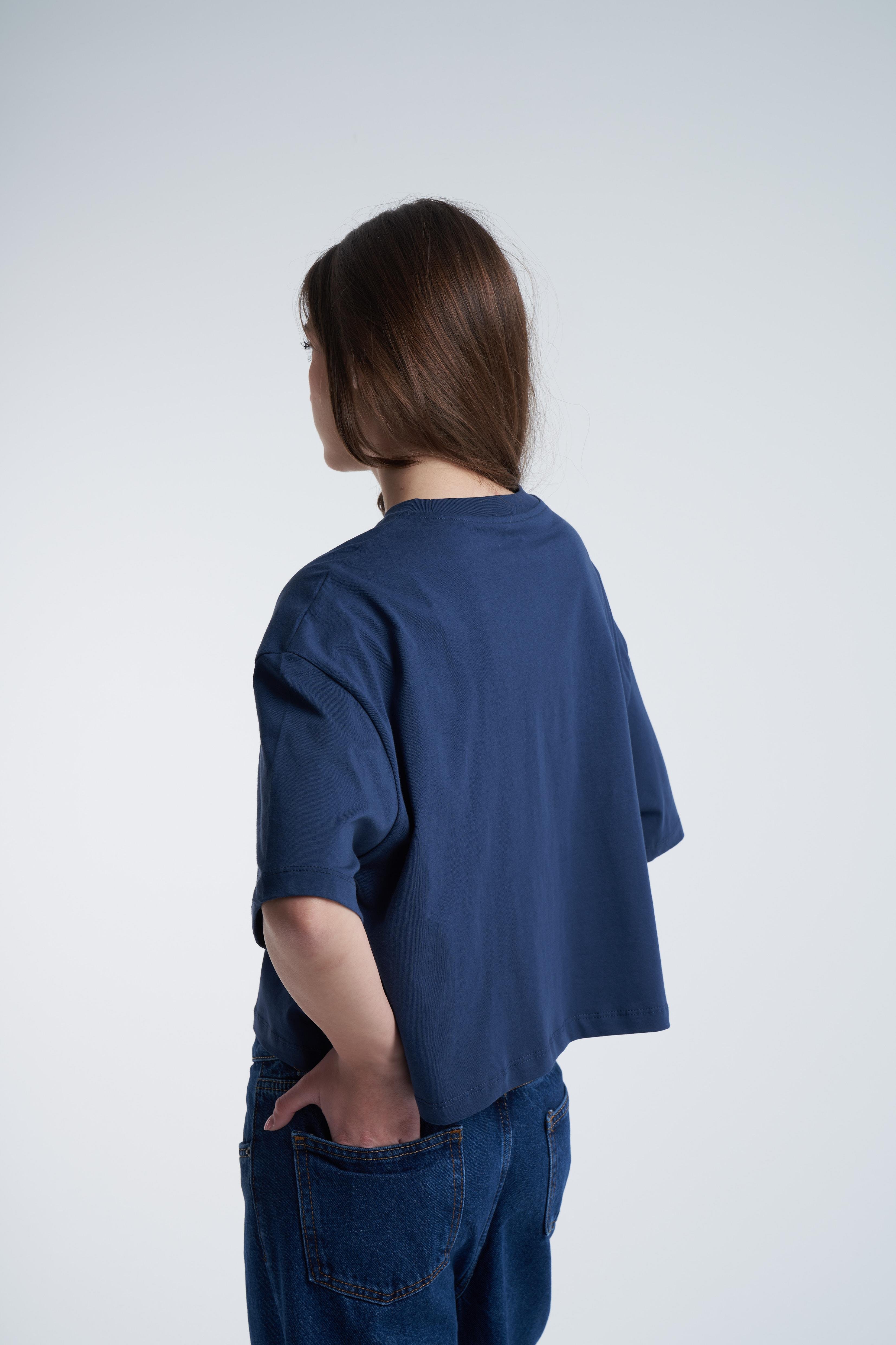 Basic Kısa T-shirt Koyu Lacivert