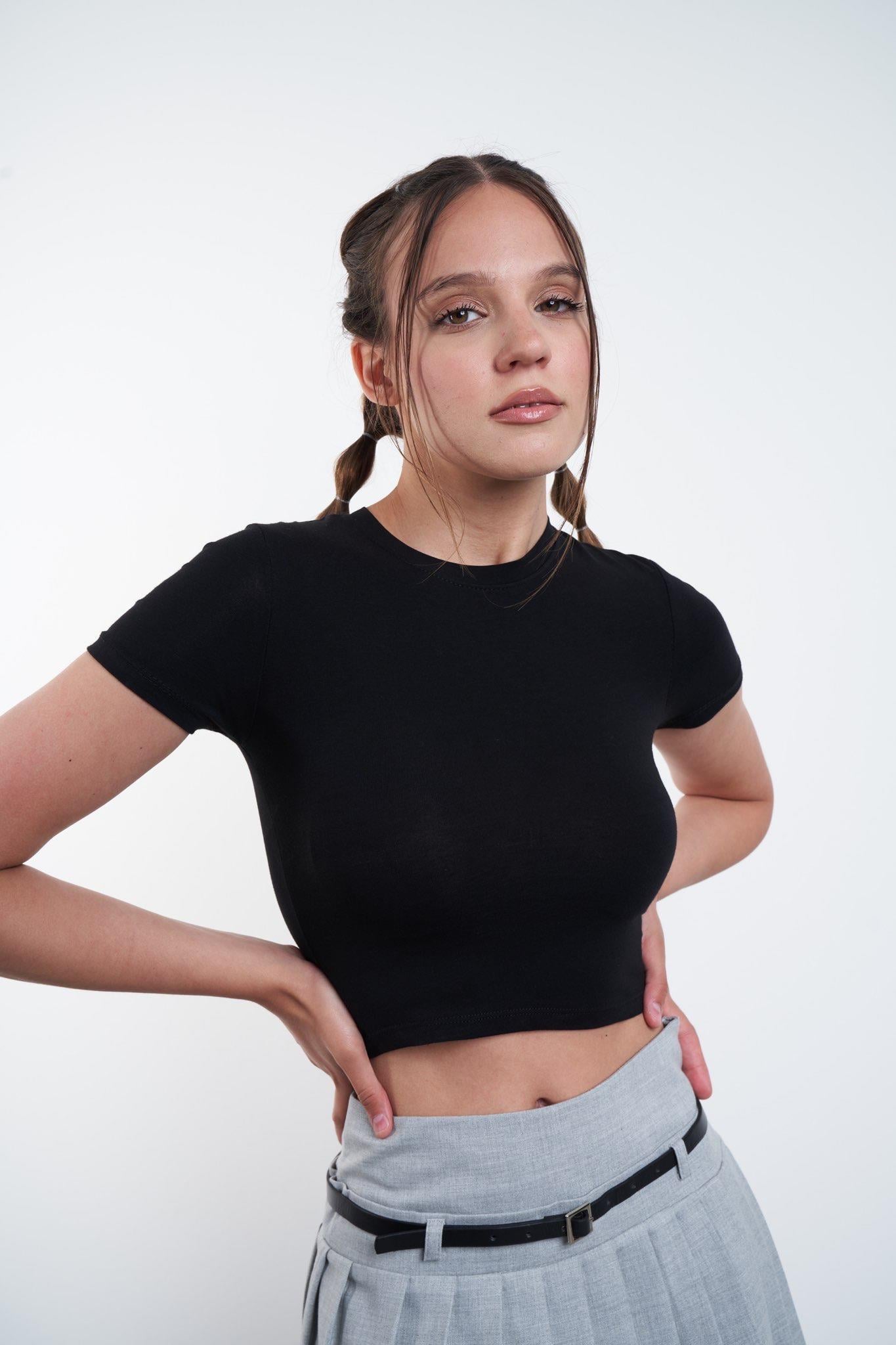 Basic Kısa T-shirt Siyah