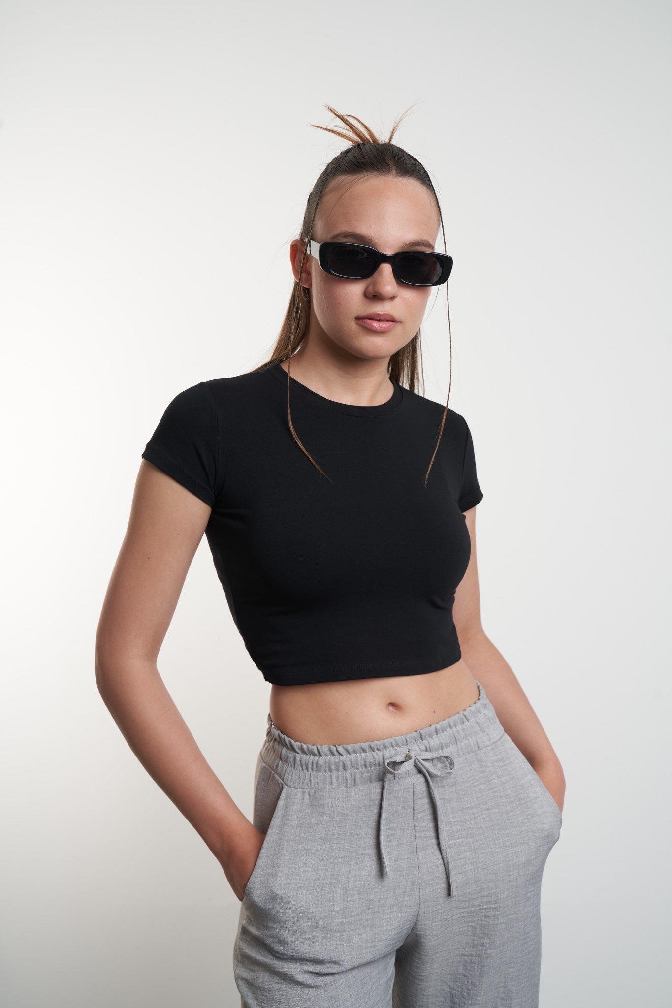Basic Kısa T-shirt Siyah