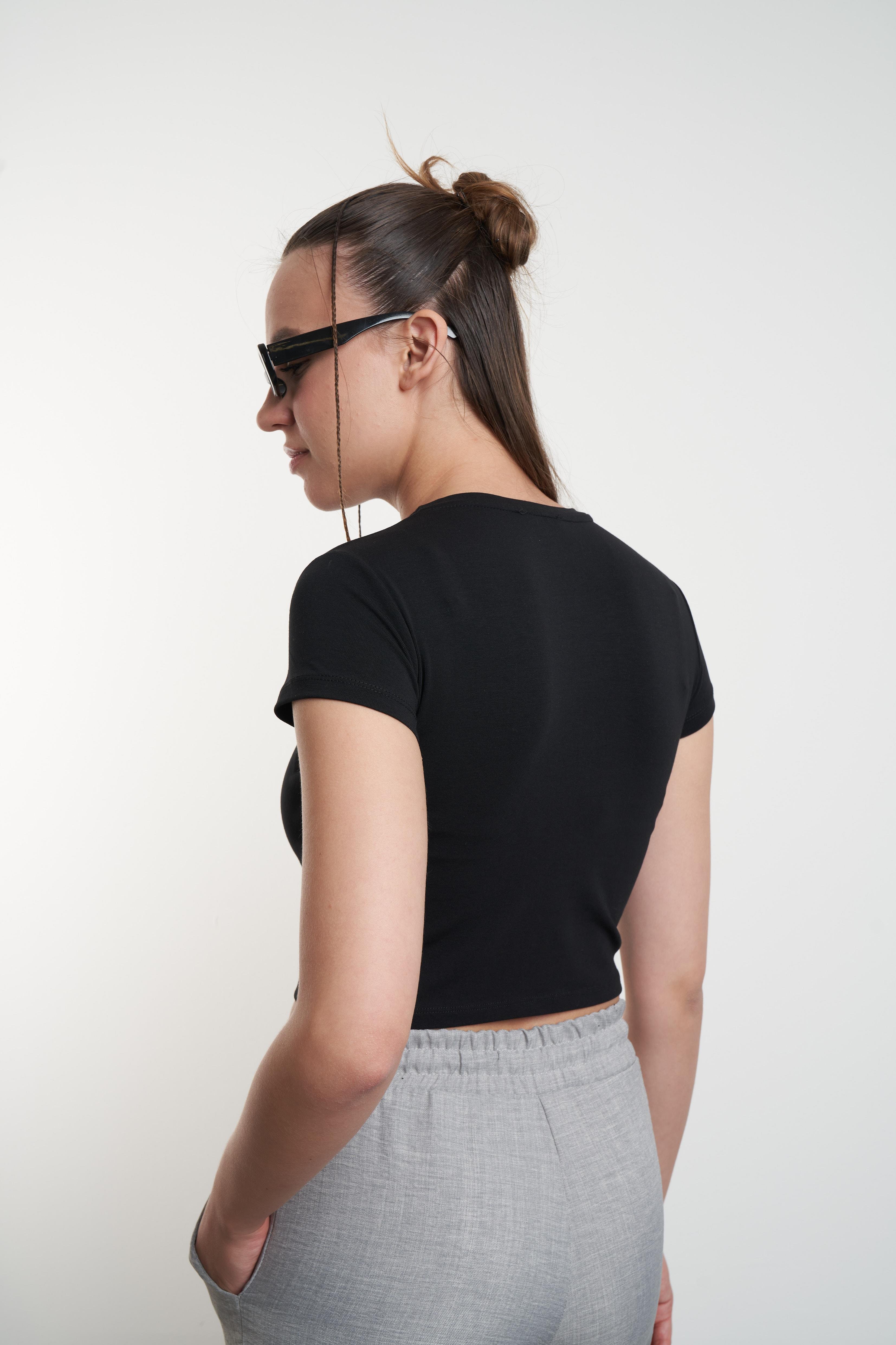 Basic Kısa T-shirt Siyah