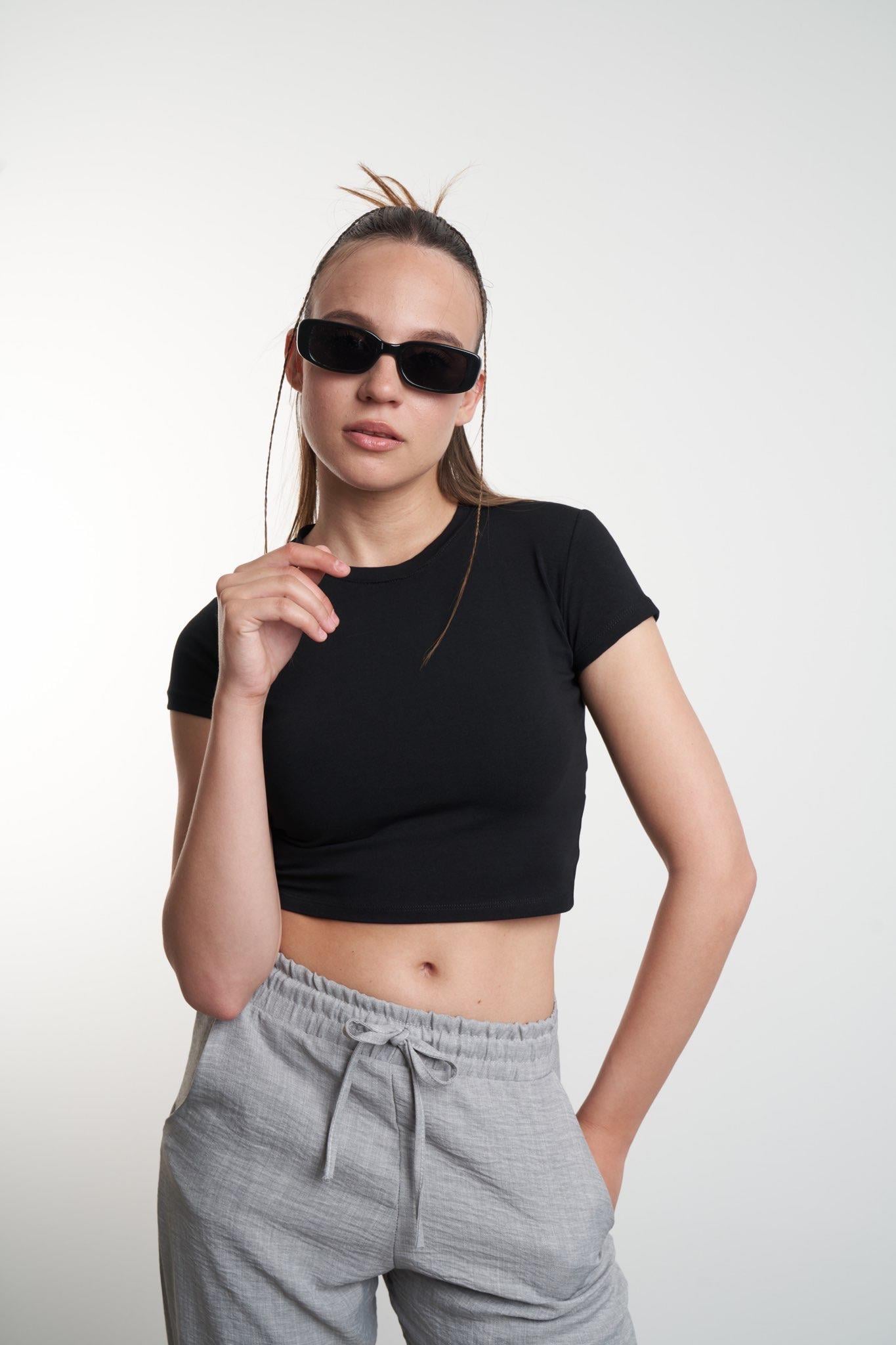Basic Kısa T-shirt Siyah