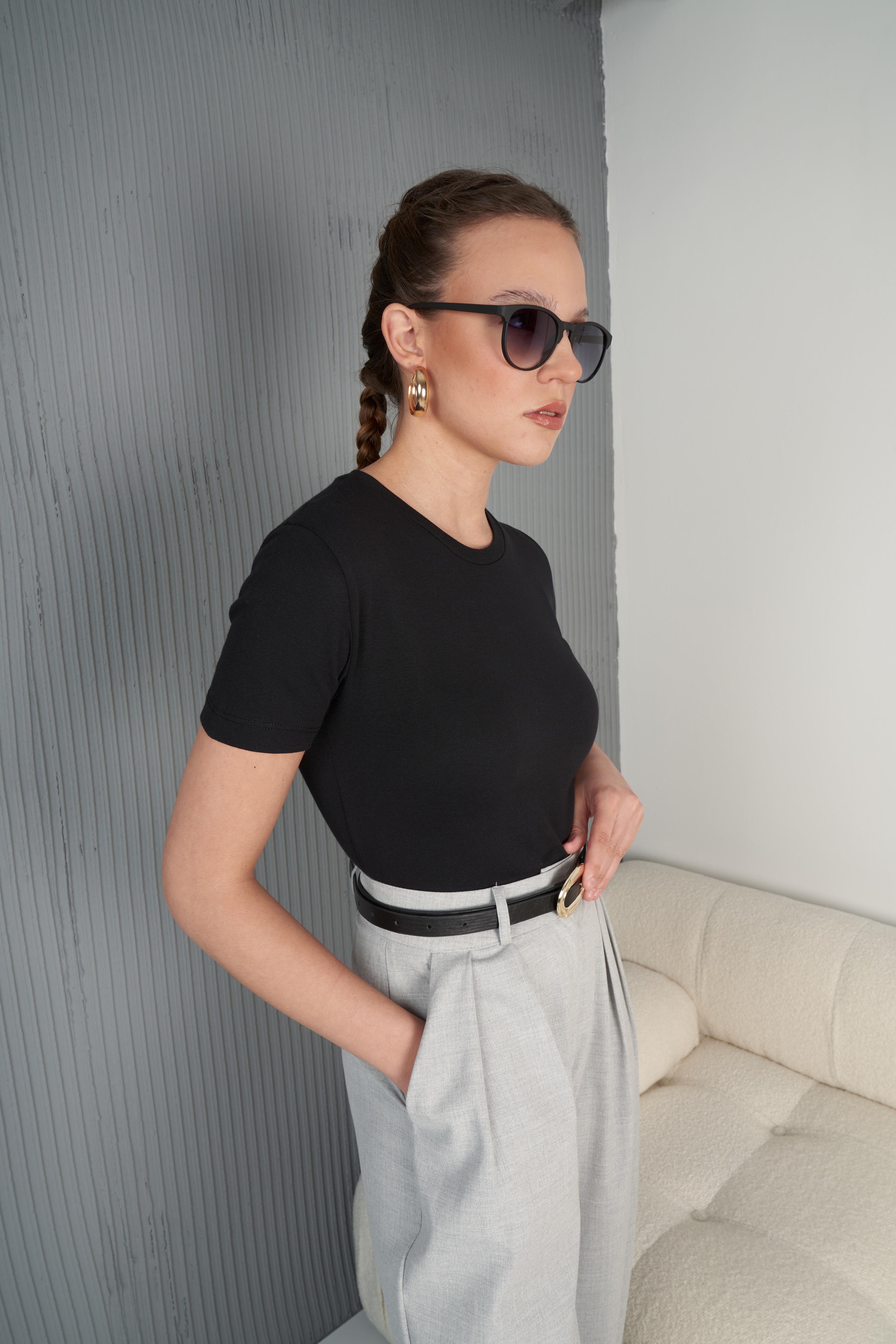 Basic Kısa T-shirt Siyah