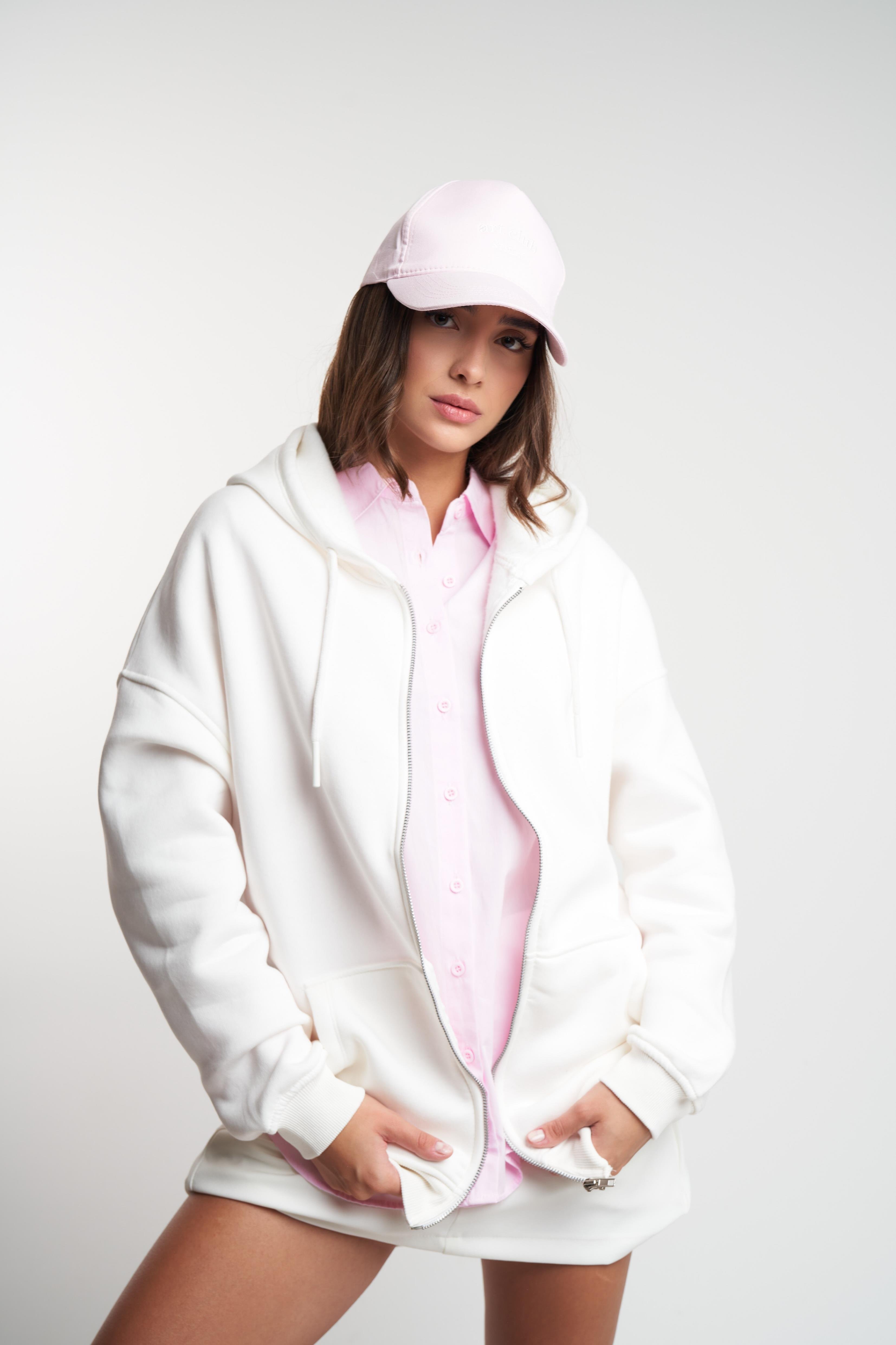 Basic Oversize Şardonlu Sweatmont Ekru