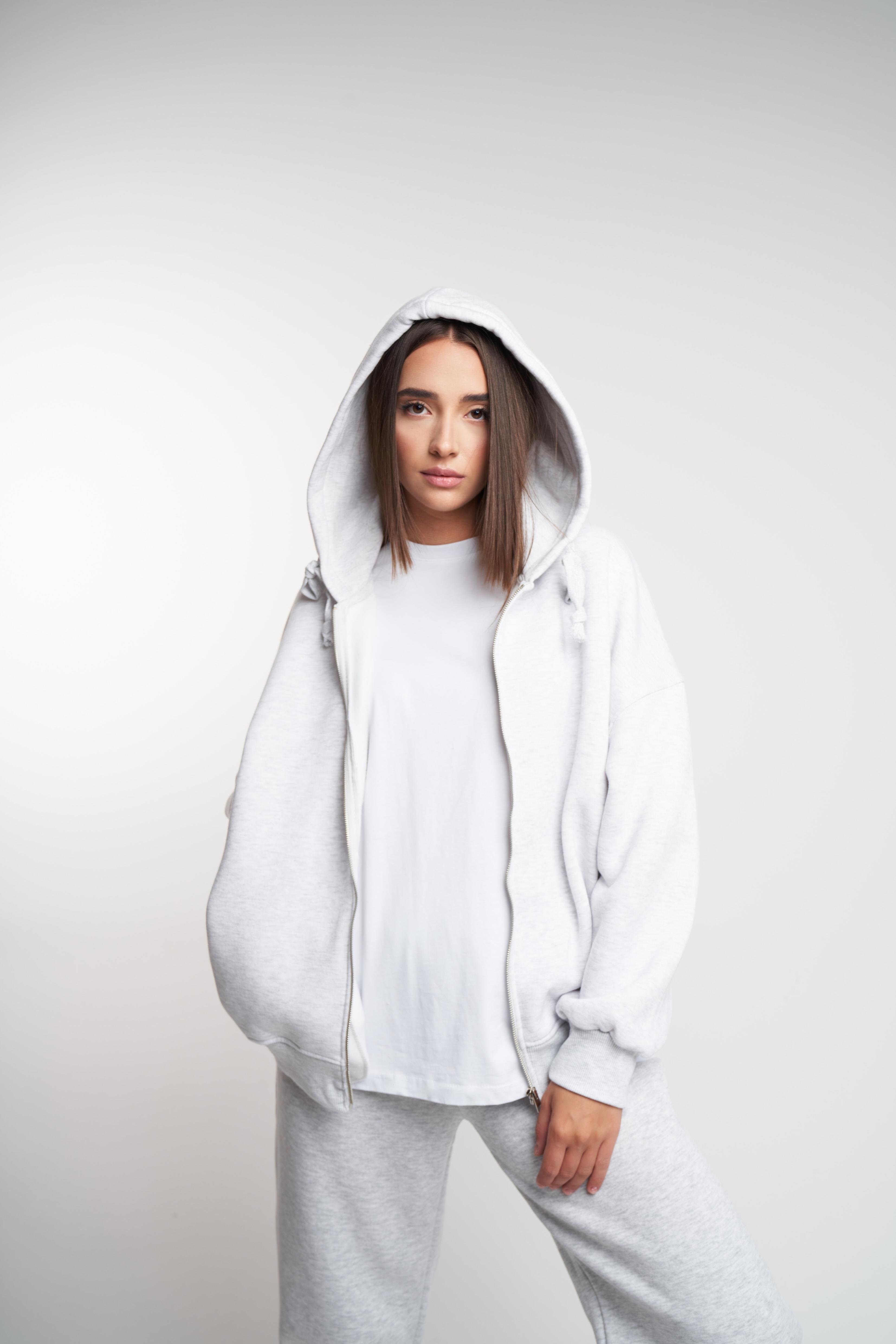 Basic Oversize Şardonlu Sweatmont Karmelanj