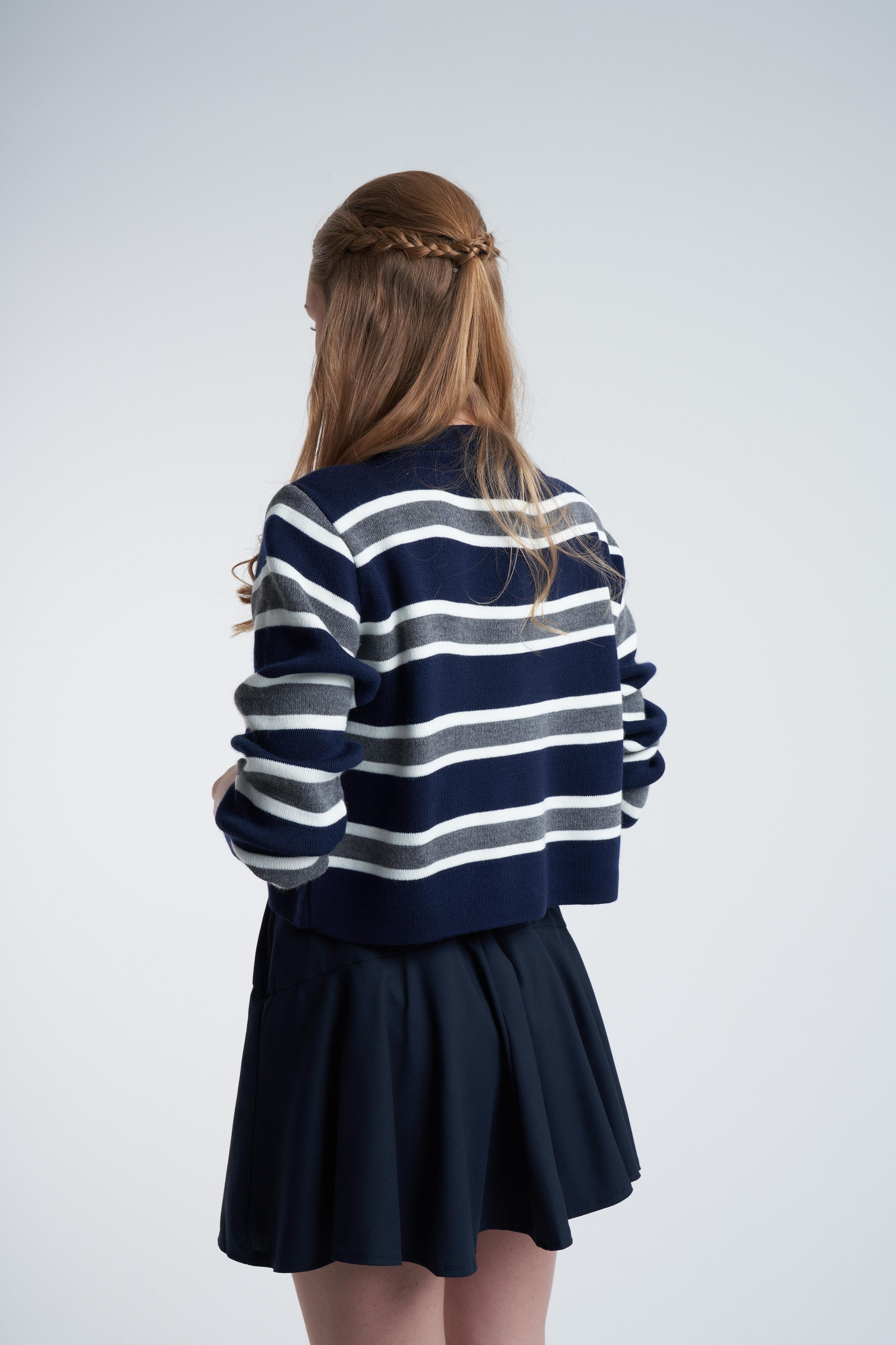 Basic Pileli Şort Etek Lacivert